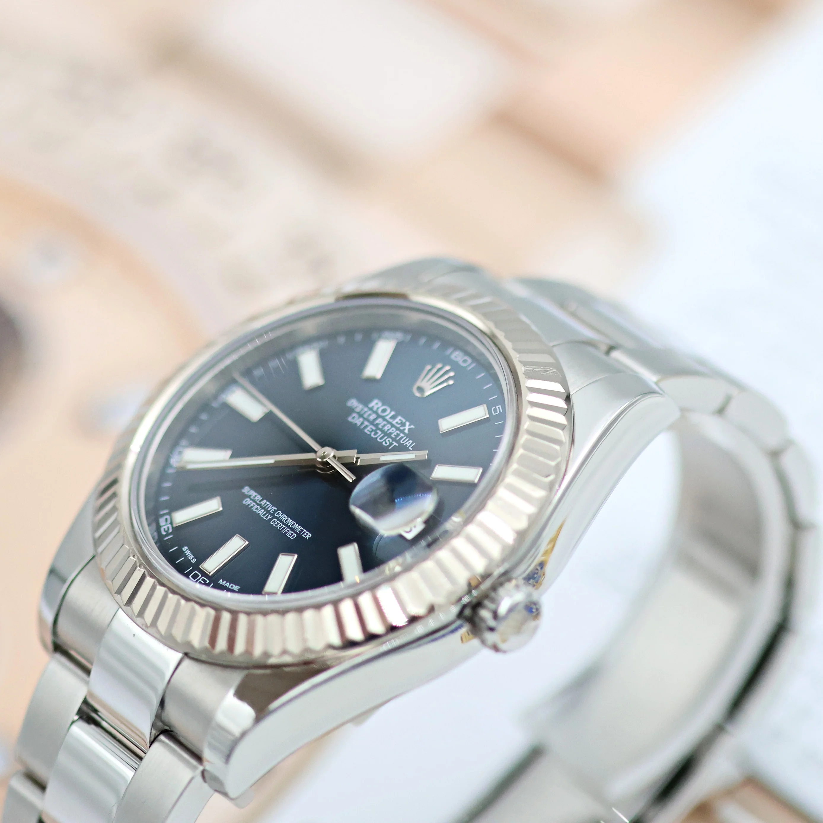 Rolex Datejust II ref. 116334 Blue Dial Oyster Bracelet - Full Set - Image 9