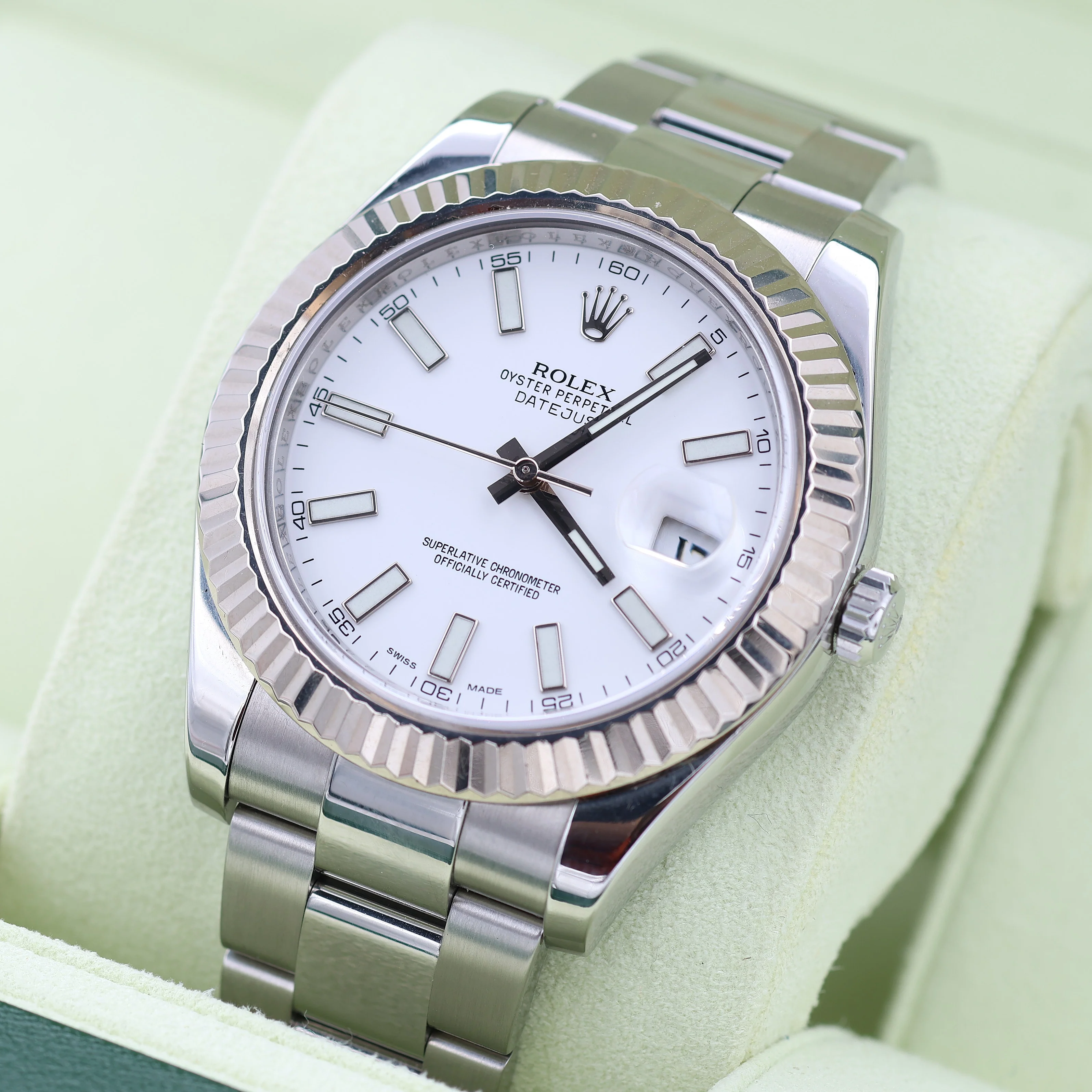 Rolex Datejust II ref. 116334 White Dial Oyster Bracelet - Full Set - Image 5