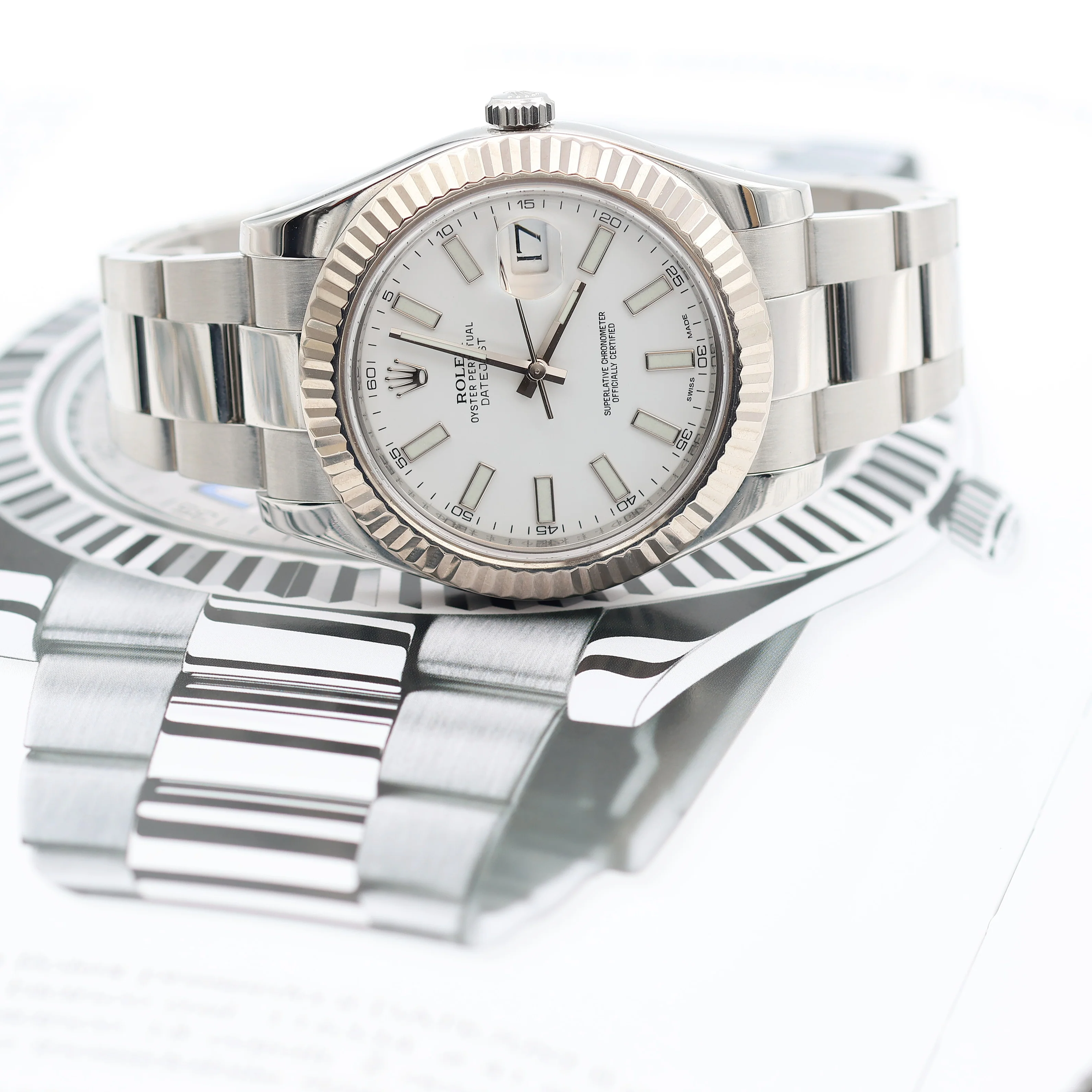 Rolex Datejust II ref. 116334 White Dial Oyster Bracelet - Full Set - Image 8