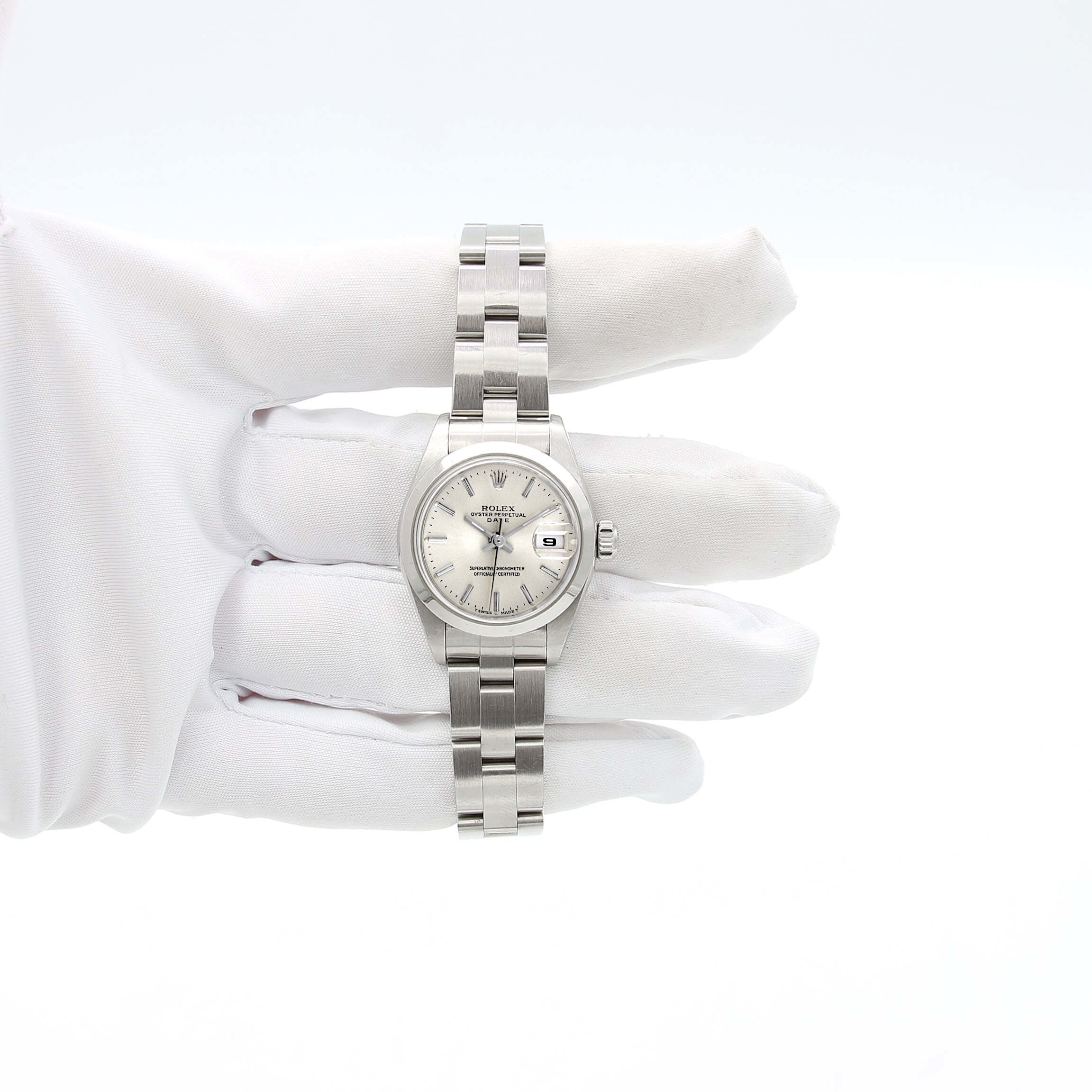 Rolex Oyster Perpetual Lady-Date  ref. 69160 Silver Dial - Image 2