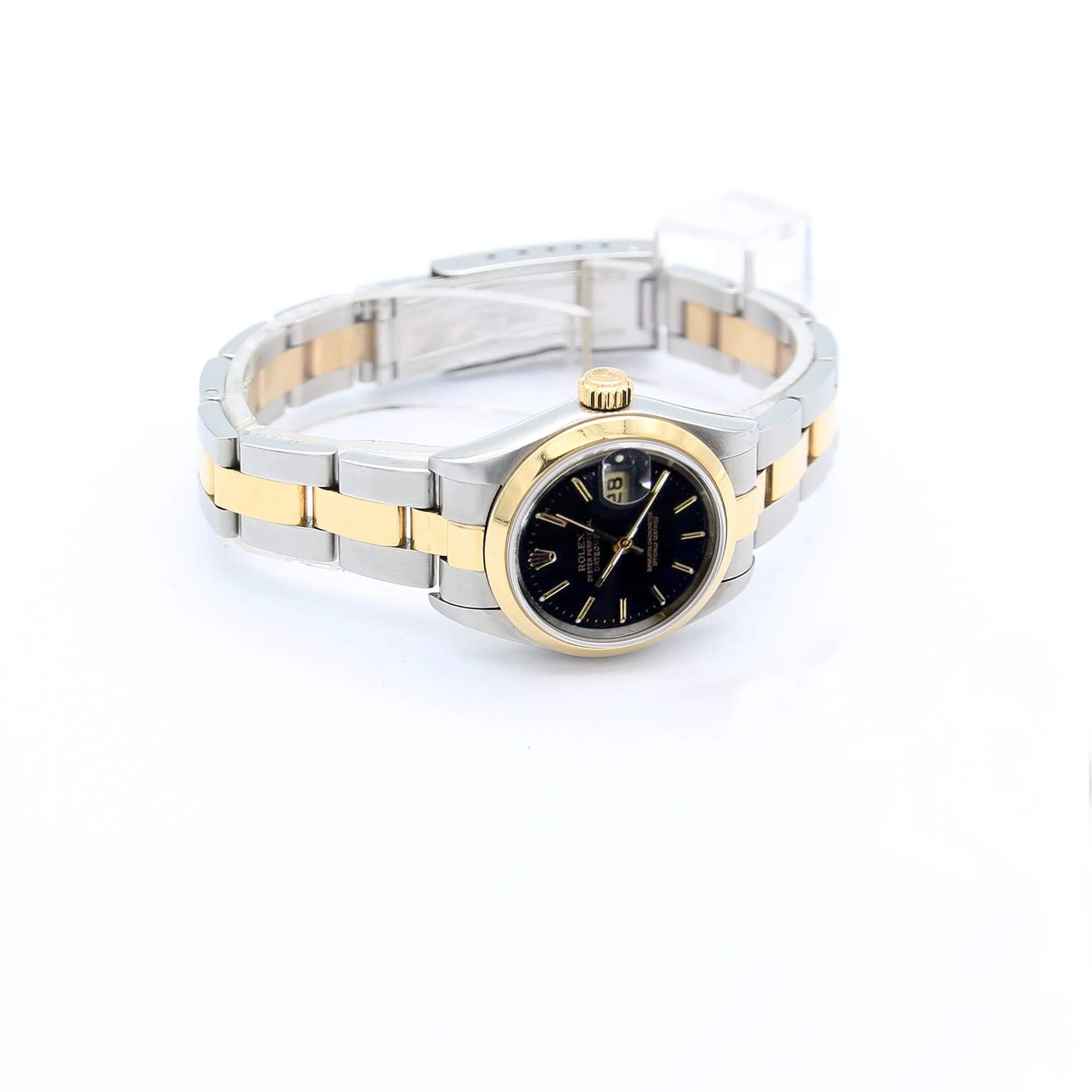 Rolex Datejust Lady ref. 69163 Steel/Gold - Oyster Bracelet - Black Dial - Image 2