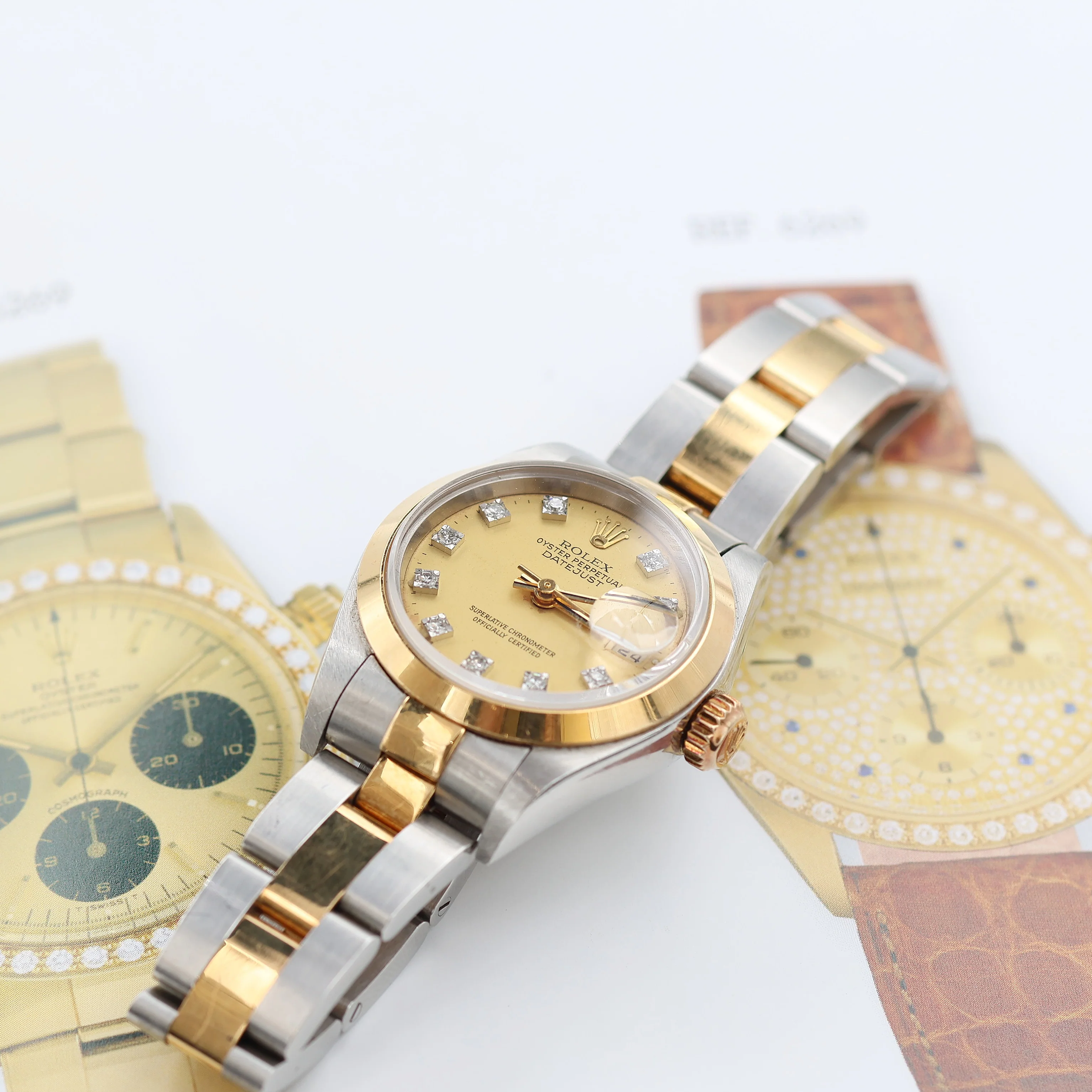 Rolex Datejust Lady ref. 69163 Steel/Gold - Oyster Bracelet - Champagne Diamonds Dial - Image 2