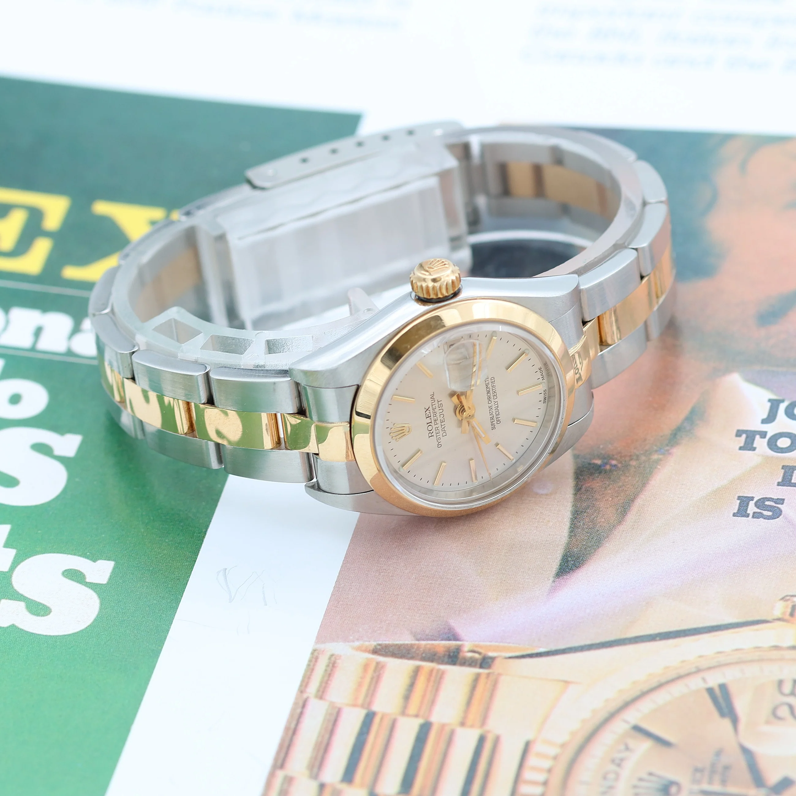 Rolex Datejust Lady ref. 69163 Steel/Gold - Oyster Bracelet - Silver with Golden Index Dial - Image 5