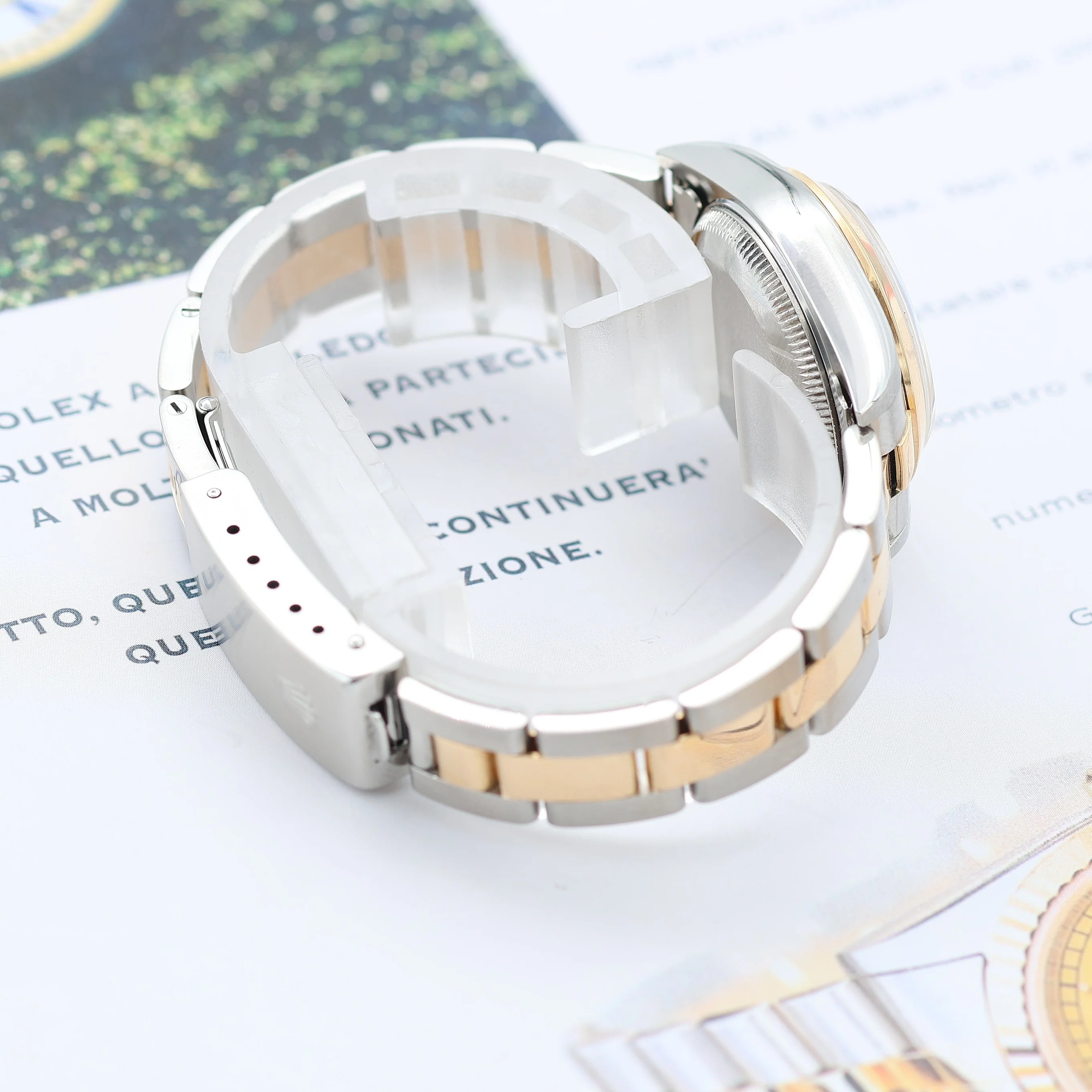 Rolex Datejust Lady ref. 69163 Steel/Gold - Oyster Bracelet - Silver with Golden Index Dial - Image 7