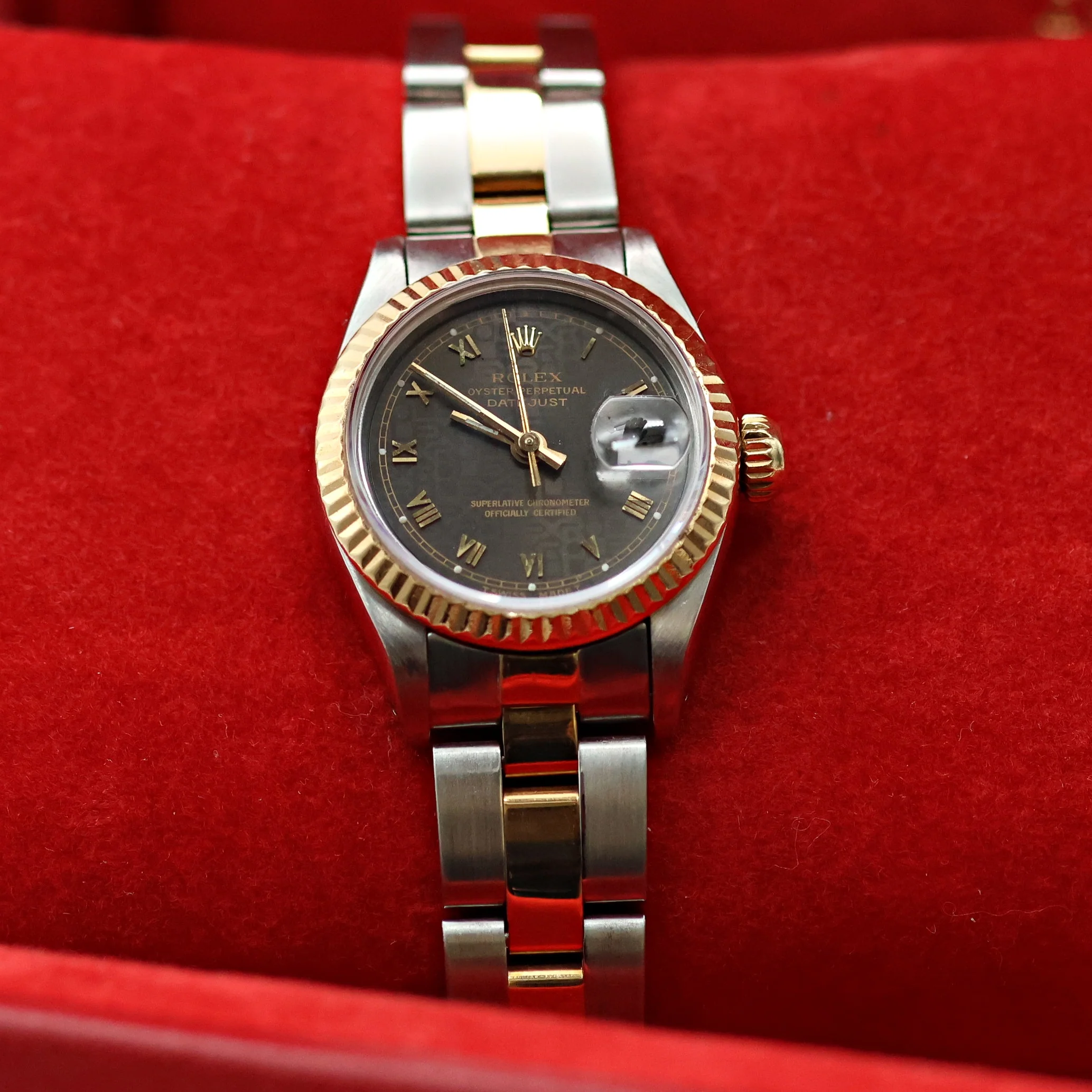 Rolex Datejust Lady ref. 69173 Steel/Gold - Grey Roman Computer Dial - Oyster Bracelet