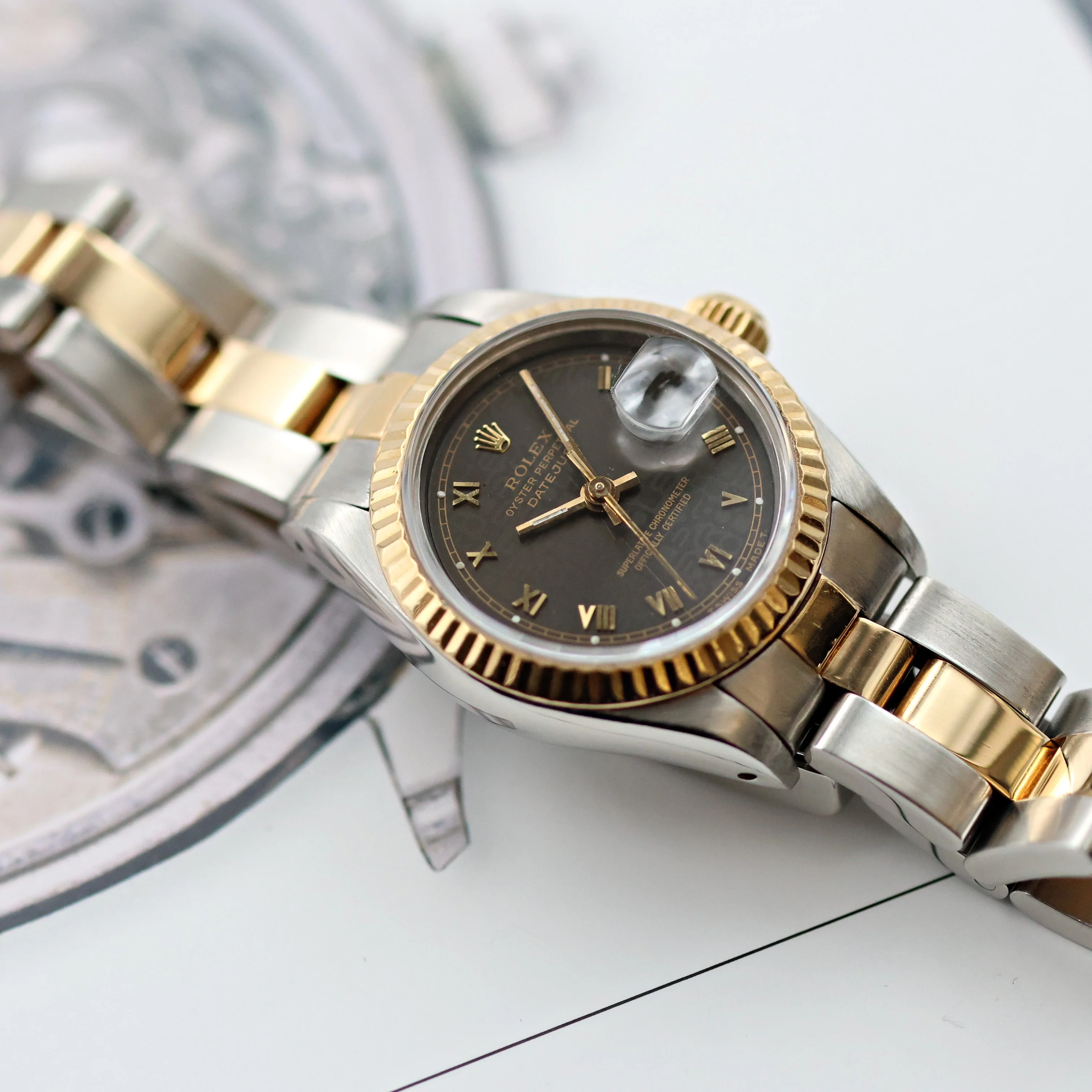 Rolex Datejust Lady ref. 69173 Steel/Gold - Grey Roman Computer Dial - Oyster Bracelet - Image 10
