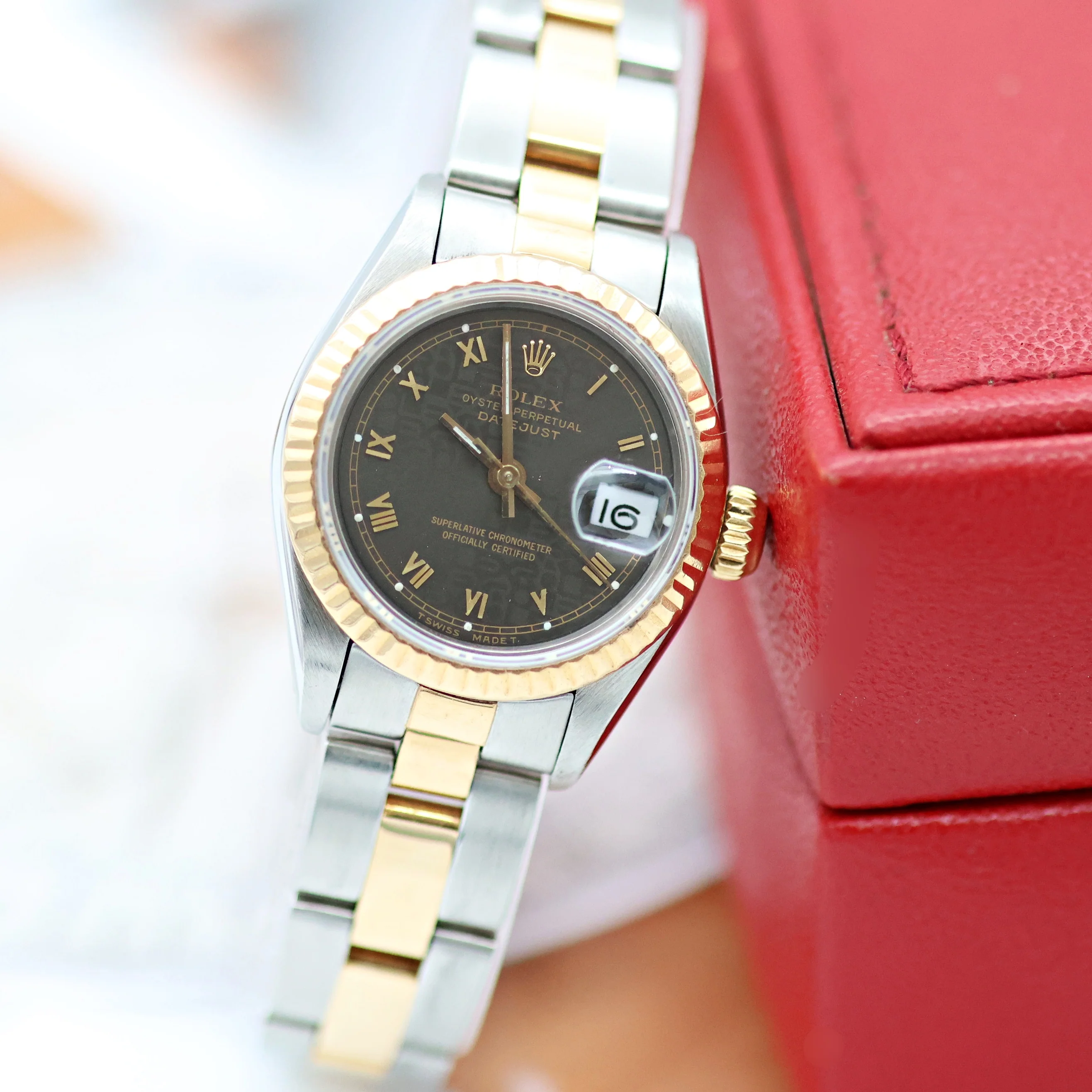 Rolex Datejust Lady ref. 69173 Steel/Gold - Grey Roman Computer Dial - Oyster Bracelet - Image 4