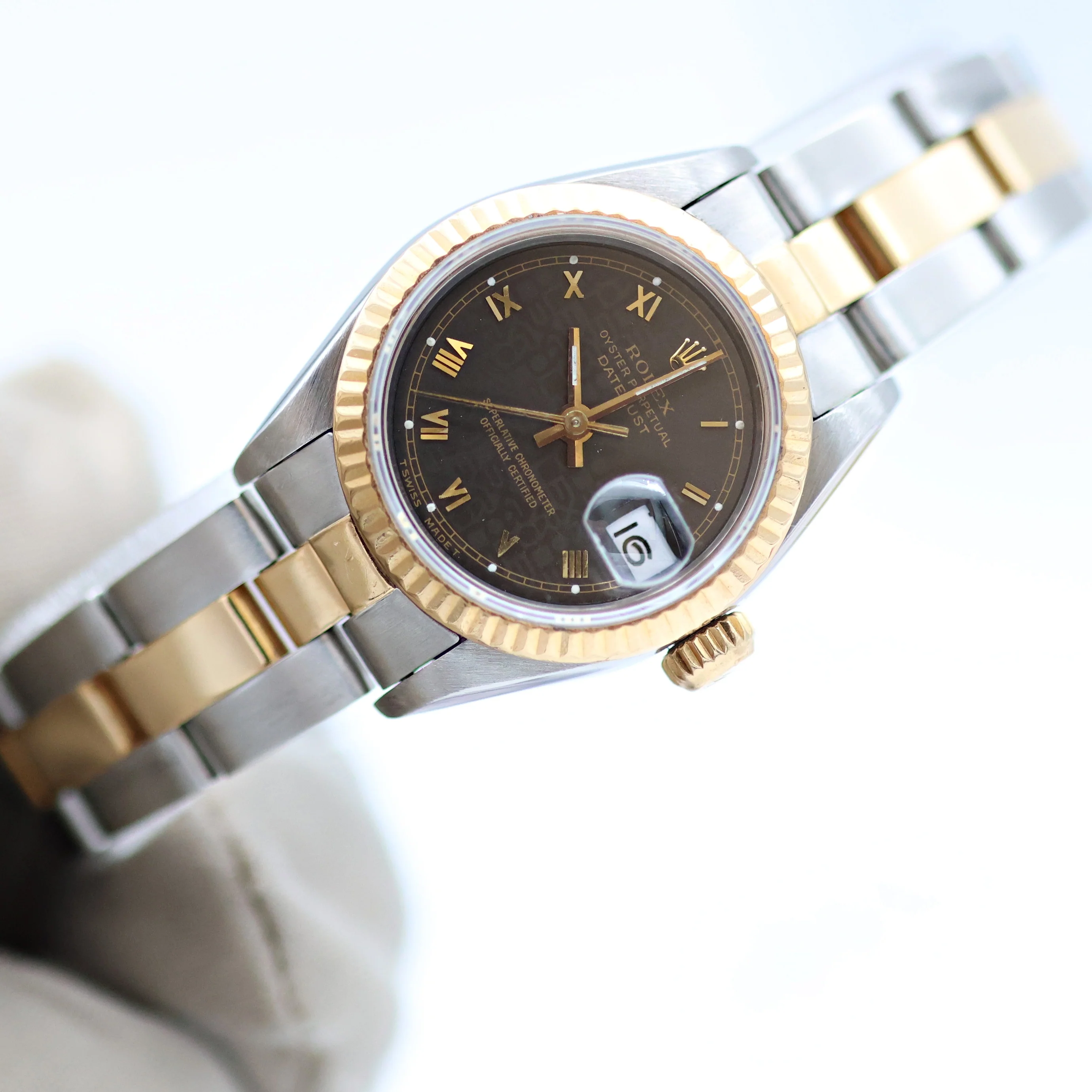 Rolex Datejust Lady ref. 69173 Steel/Gold - Grey Roman Computer Dial - Oyster Bracelet - Image 8