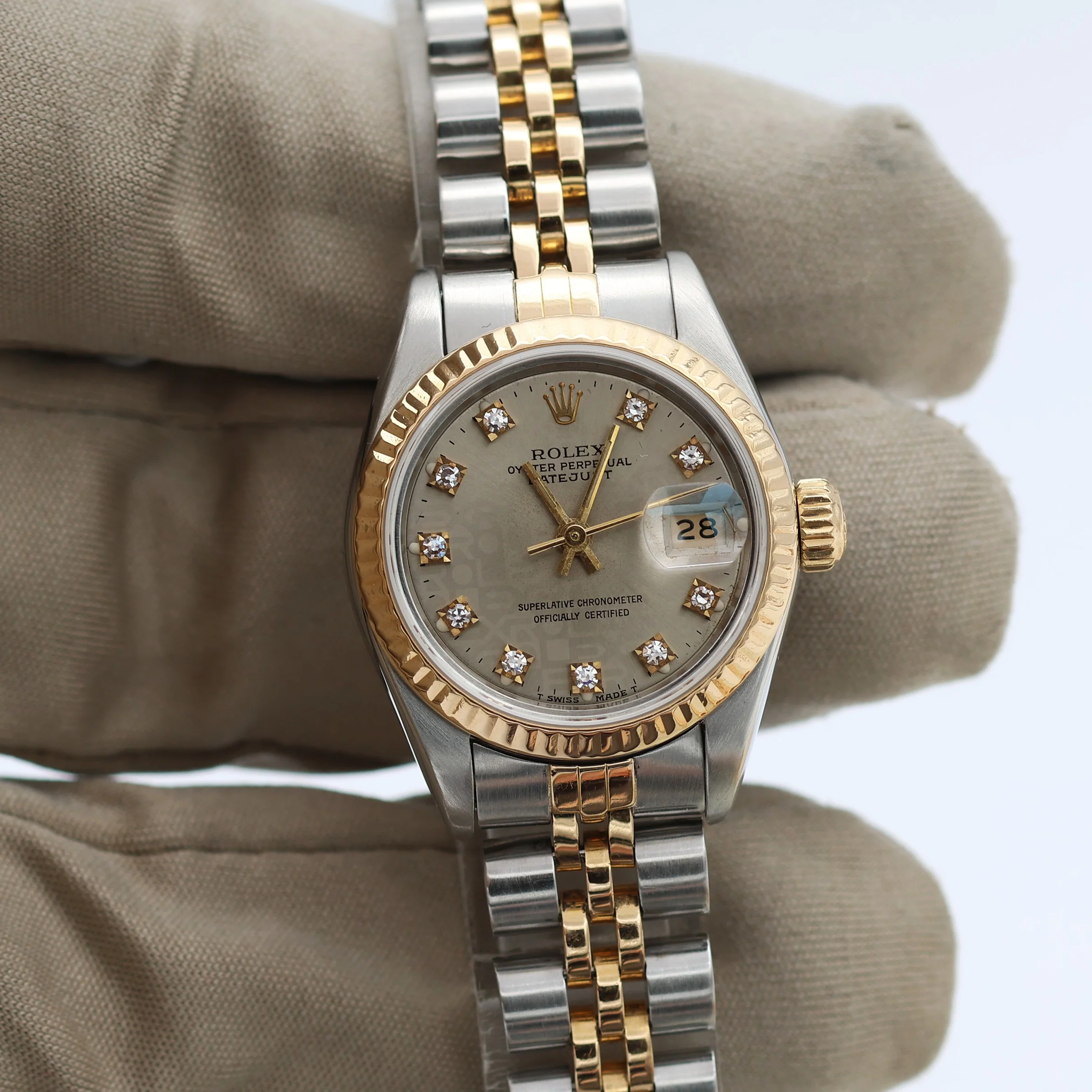 Rolex Datejust Lady ref. 69173 Steel/Gold - Grey Millennary Diamonds Dial - Full Set - Image 13