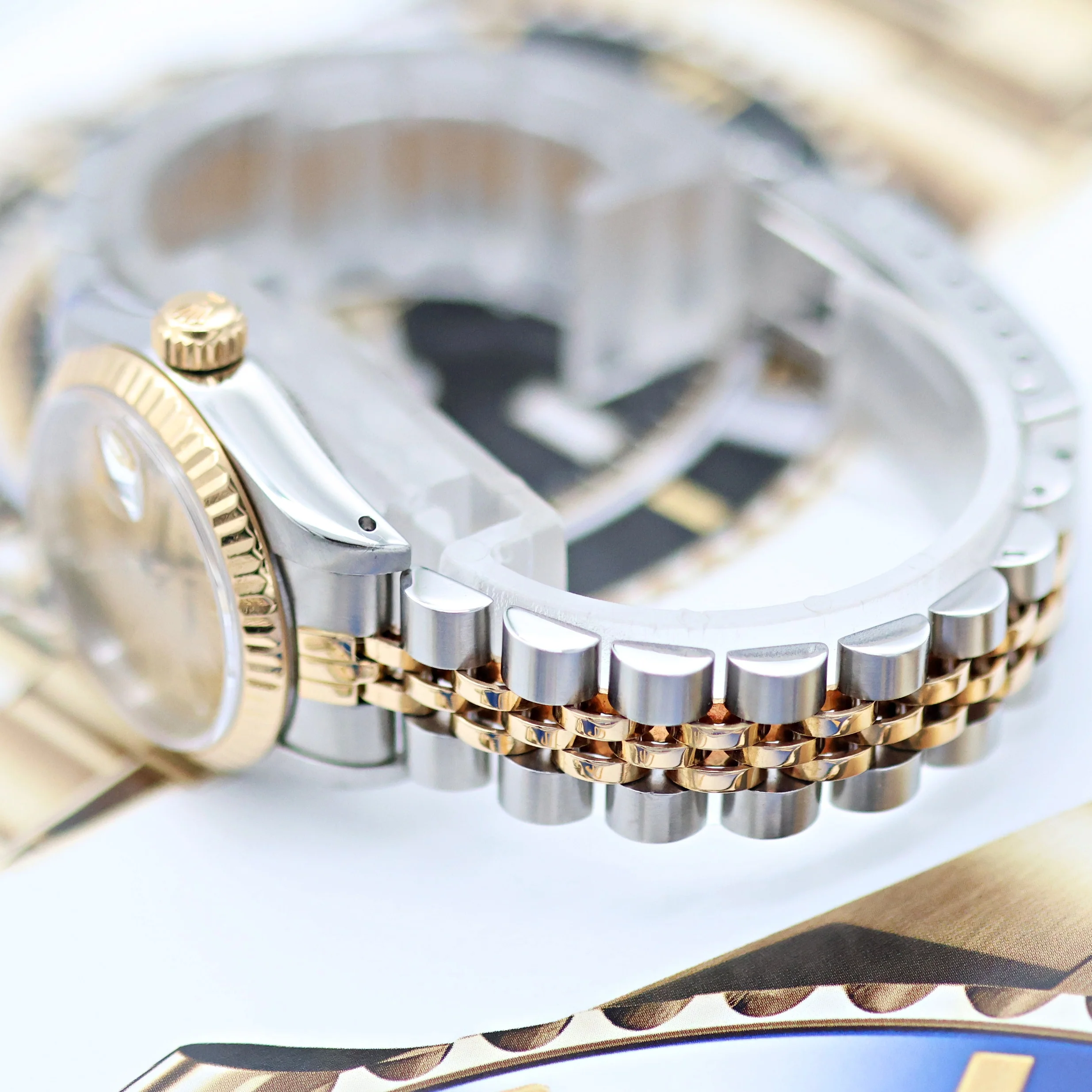 Rolex Datejust Lady ref. 69173 Steel/Gold - Houndstooth Dial - Jubilee - Full Set - Image 17