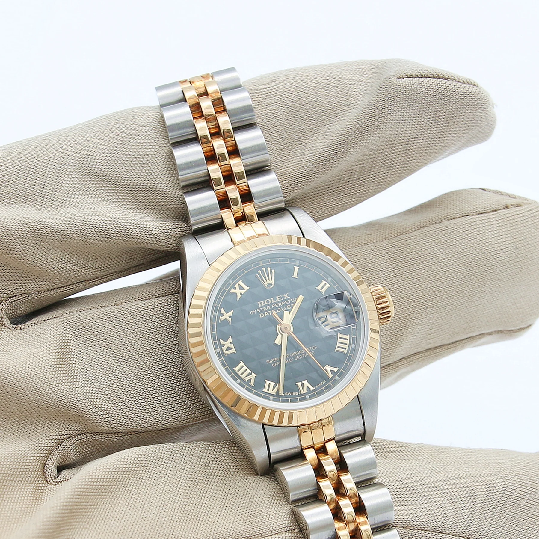 Rolex Datejust Lady ref. 69173 Steel/Gold - Jubilee Bracelet - Black Pyramid Dial - Image 2