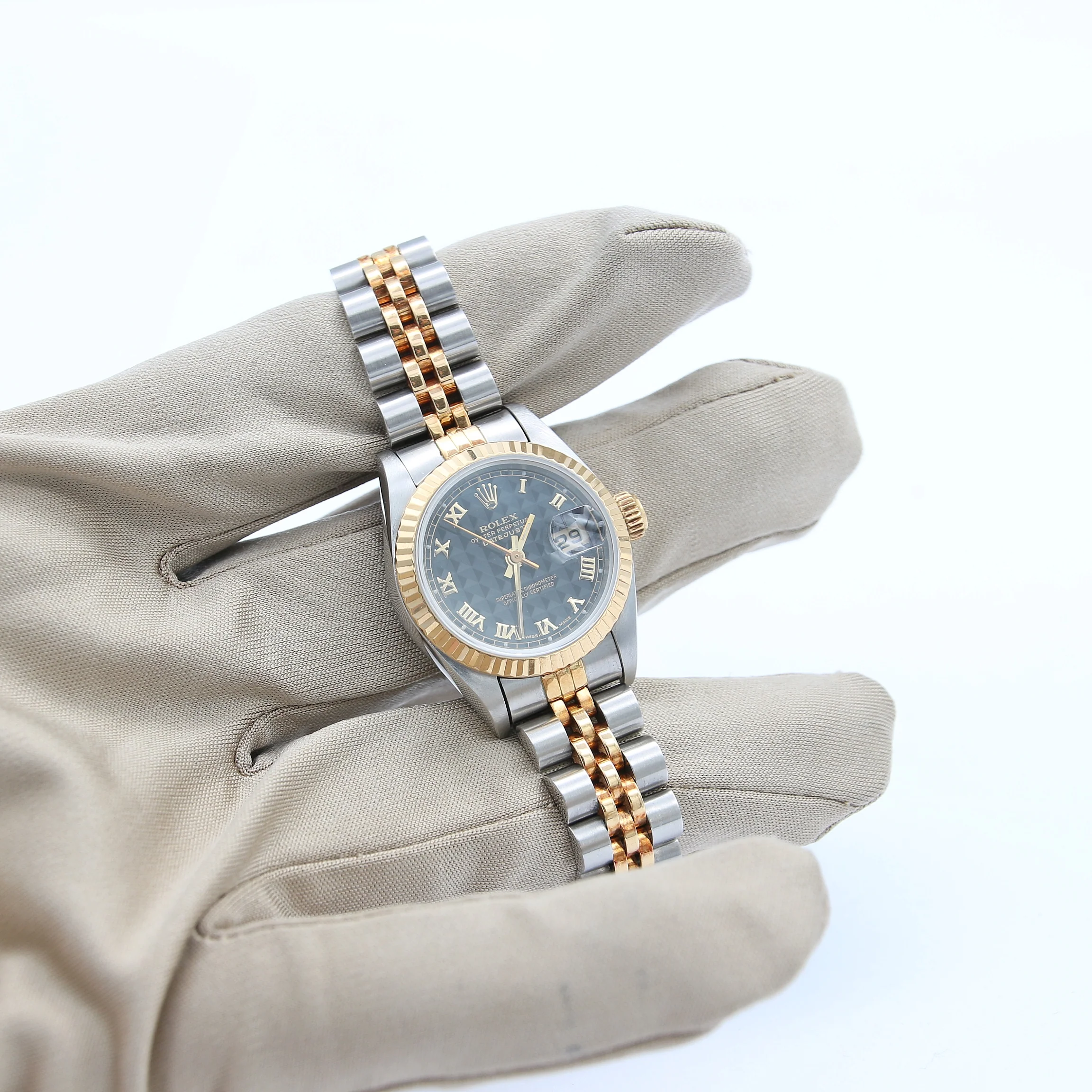 Rolex Datejust Lady ref. 69173 Steel/Gold - Jubilee Bracelet - Black Pyramid Dial - Image 3