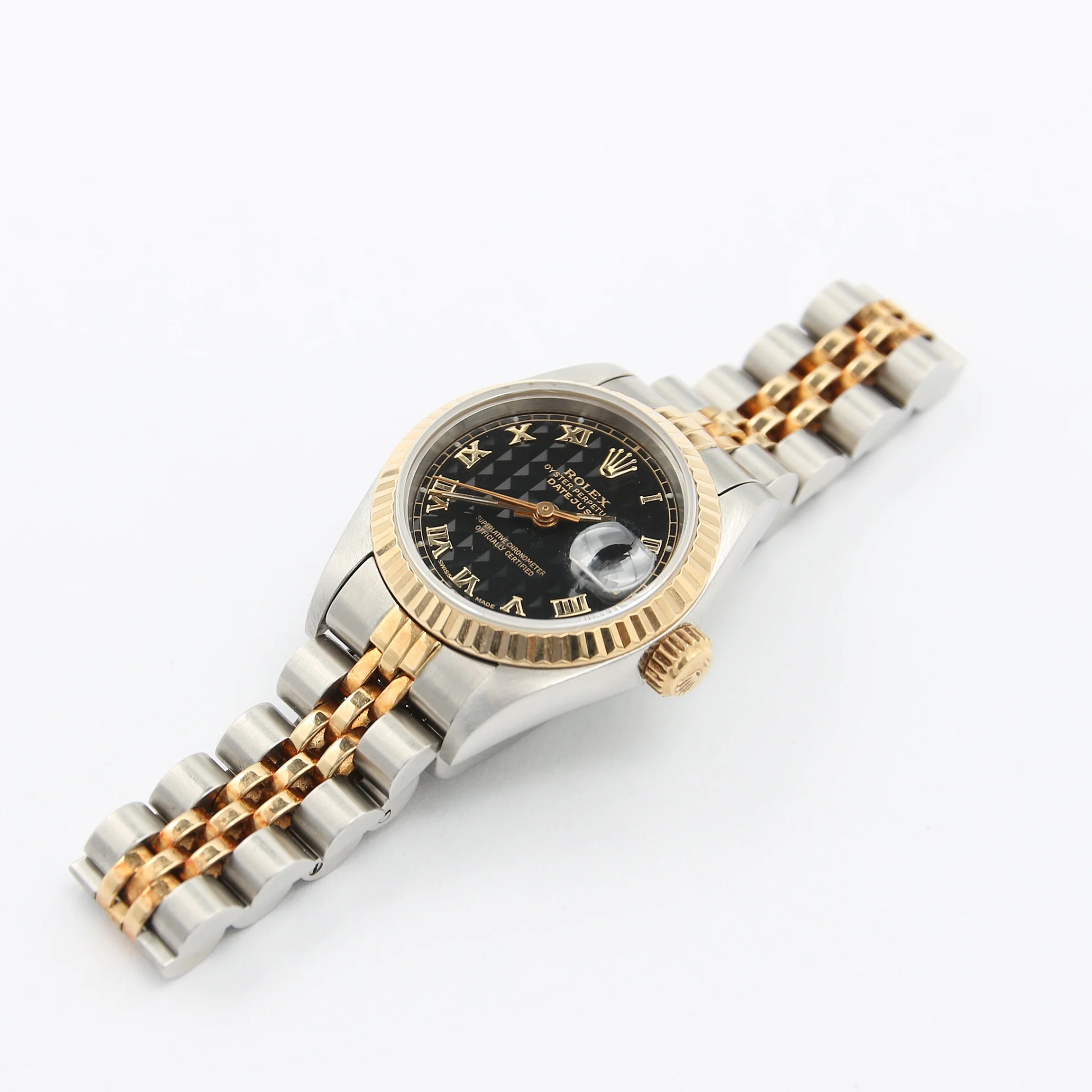 Rolex Datejust Lady ref. 69173 Steel/Gold - Jubilee Bracelet - Black Pyramid Dial - Image 4