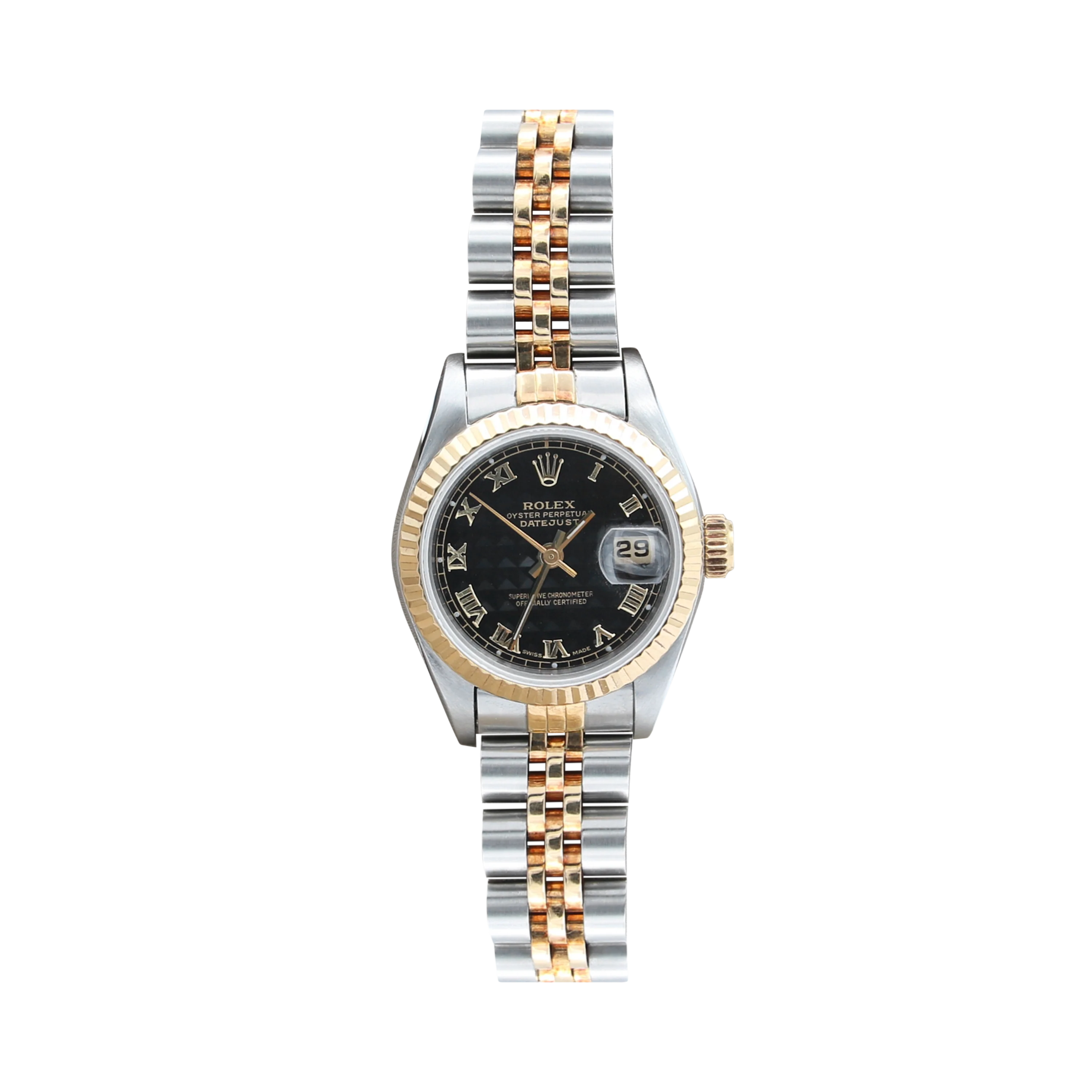 Rolex Datejust Lady ref. 69173 Steel/Gold - Jubilee Bracelet - Black Pyramid Dial - Image 5