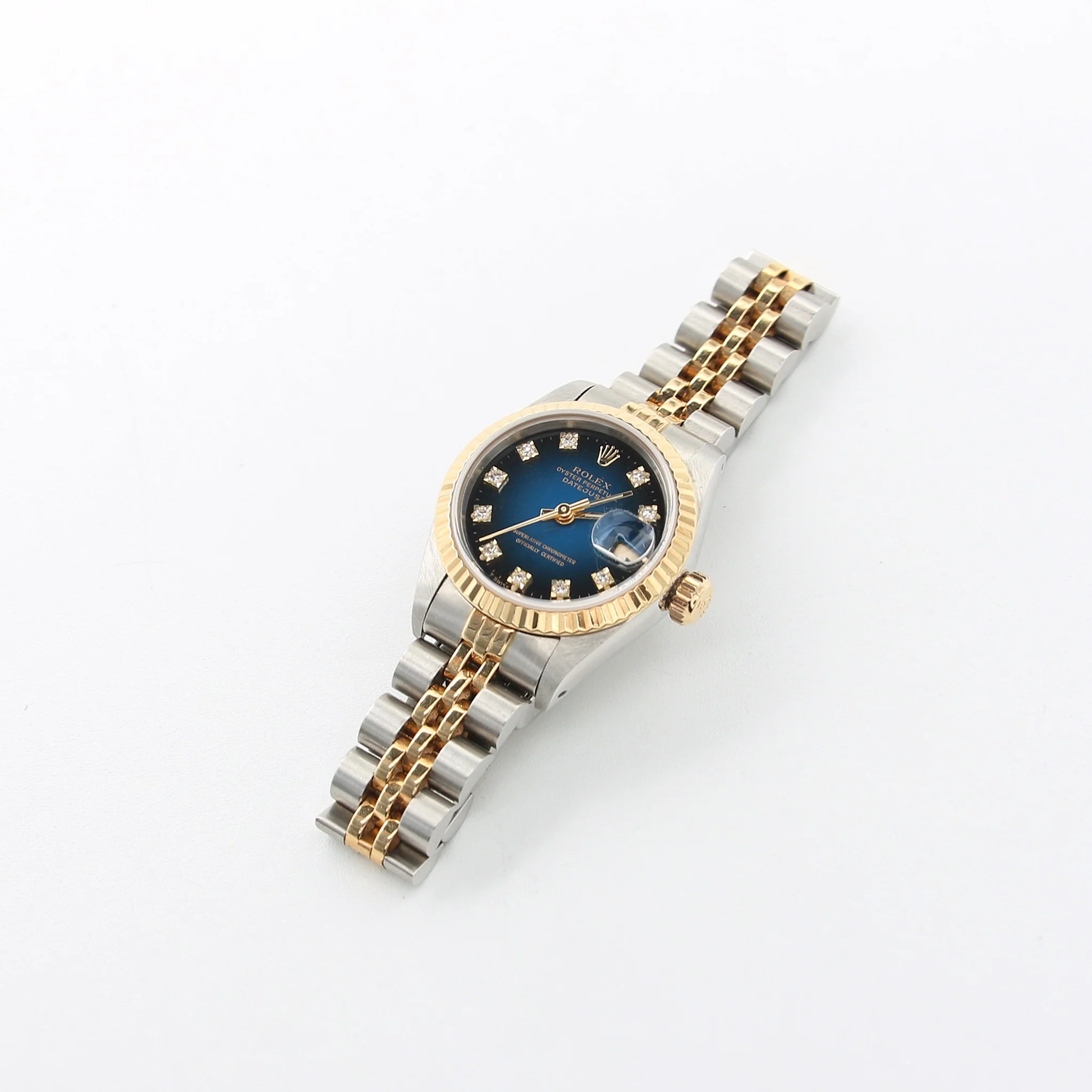 Rolex Datejust Lady ref. 69173 Steel/Gold - Jubilee Bracelet - Blue Degradee Diamonds Dial - Image 6