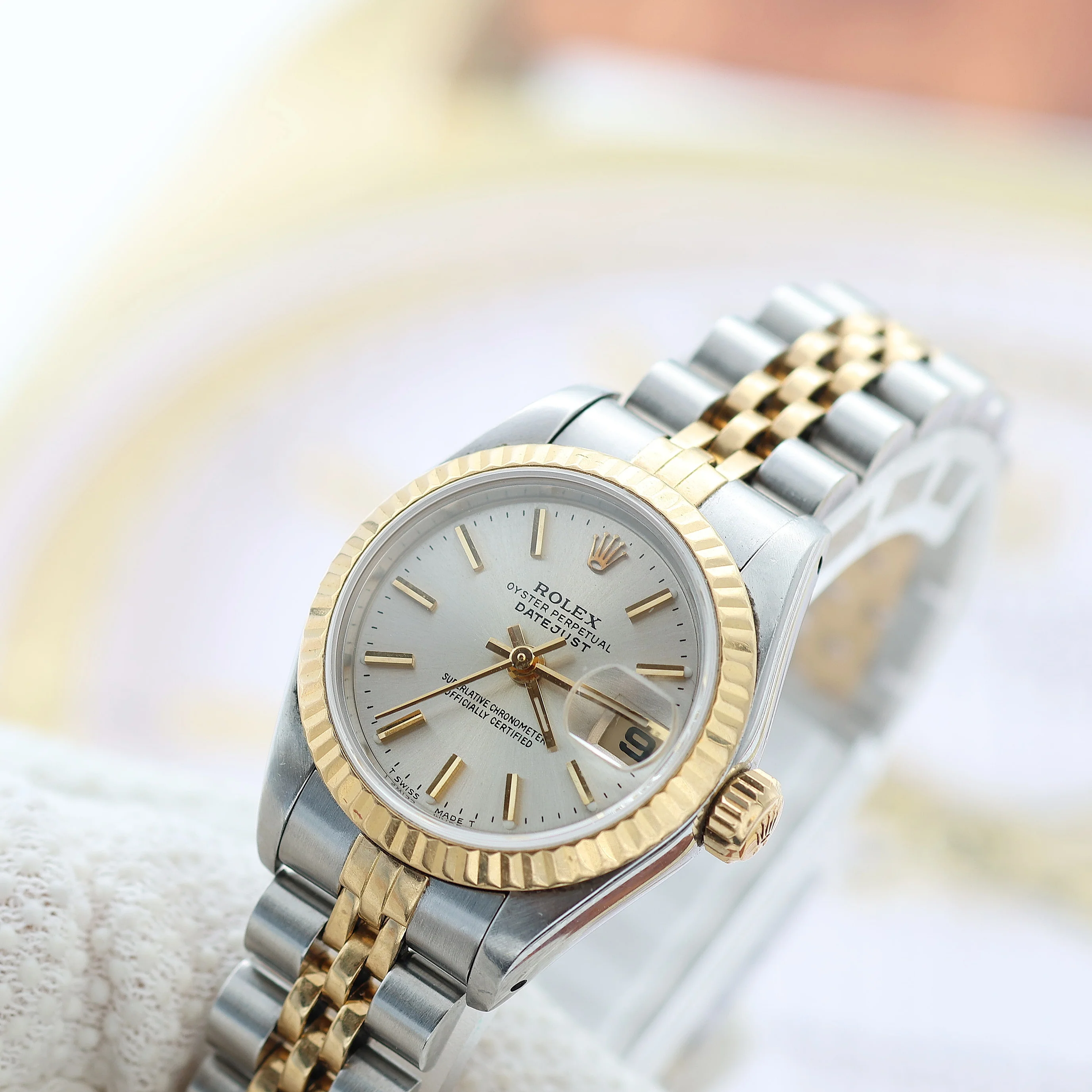 Rolex Datejust Lady ref. 69173 Steel/Gold - Jubilee Bracelet - Silver Dial with Golden Indexes - Full Set