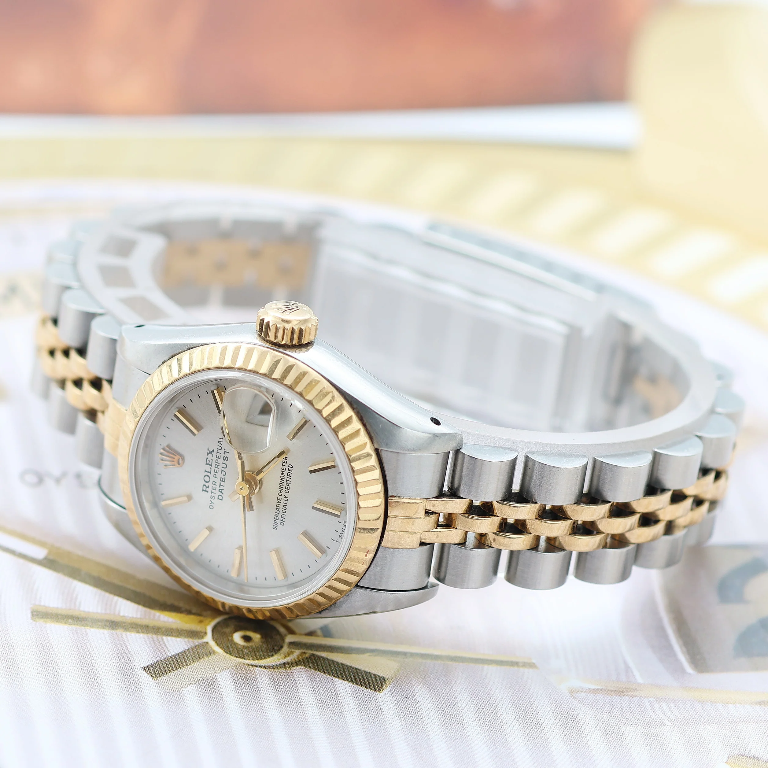 Rolex Datejust Lady ref. 69173 Steel/Gold - Jubilee Bracelet - Silver Dial with Golden Indexes - Full Set - Image 10