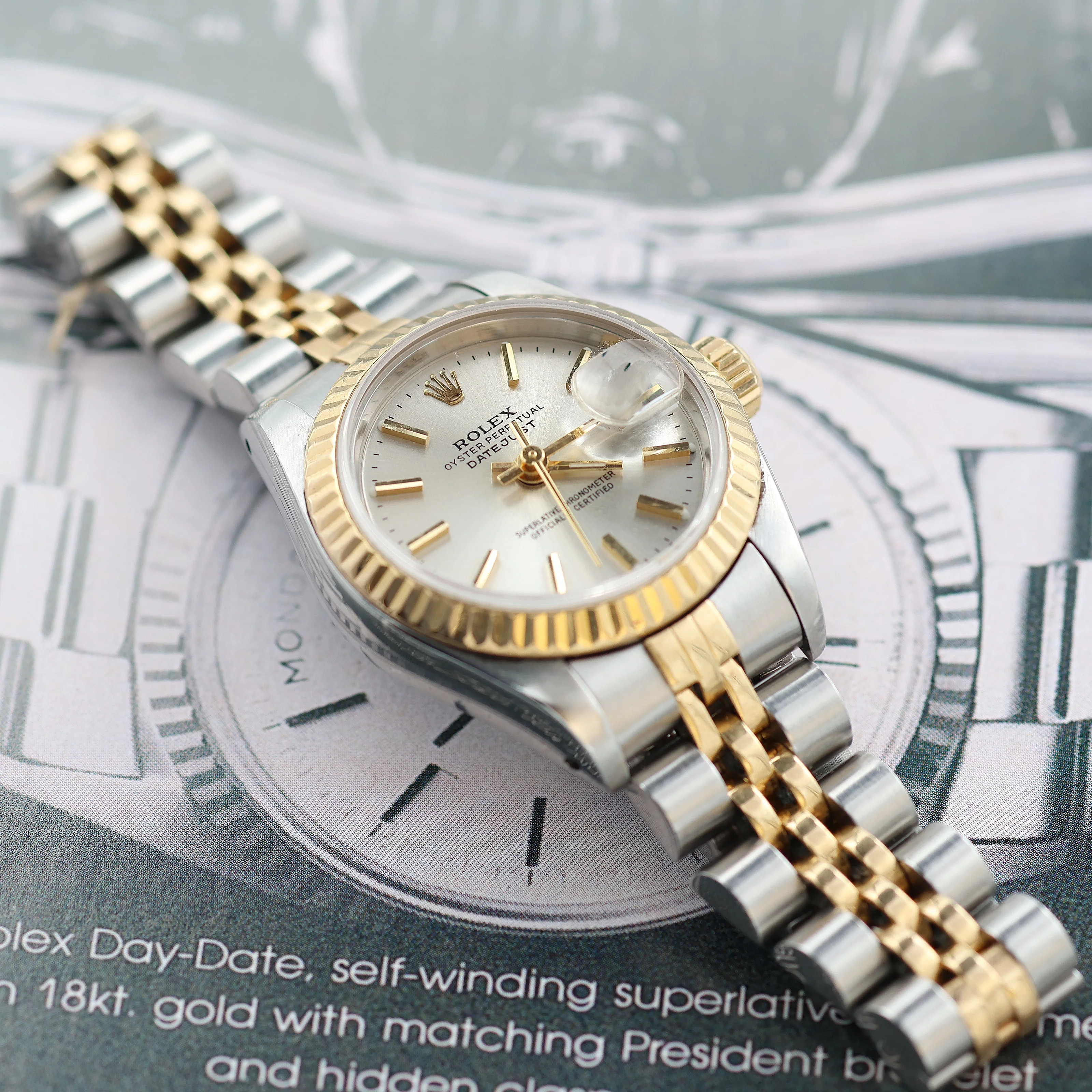 Rolex Datejust Lady ref. 69173 Steel/Gold - Jubilee Bracelet - Silver Dial with Golden Indexes - Full Set - Image 5