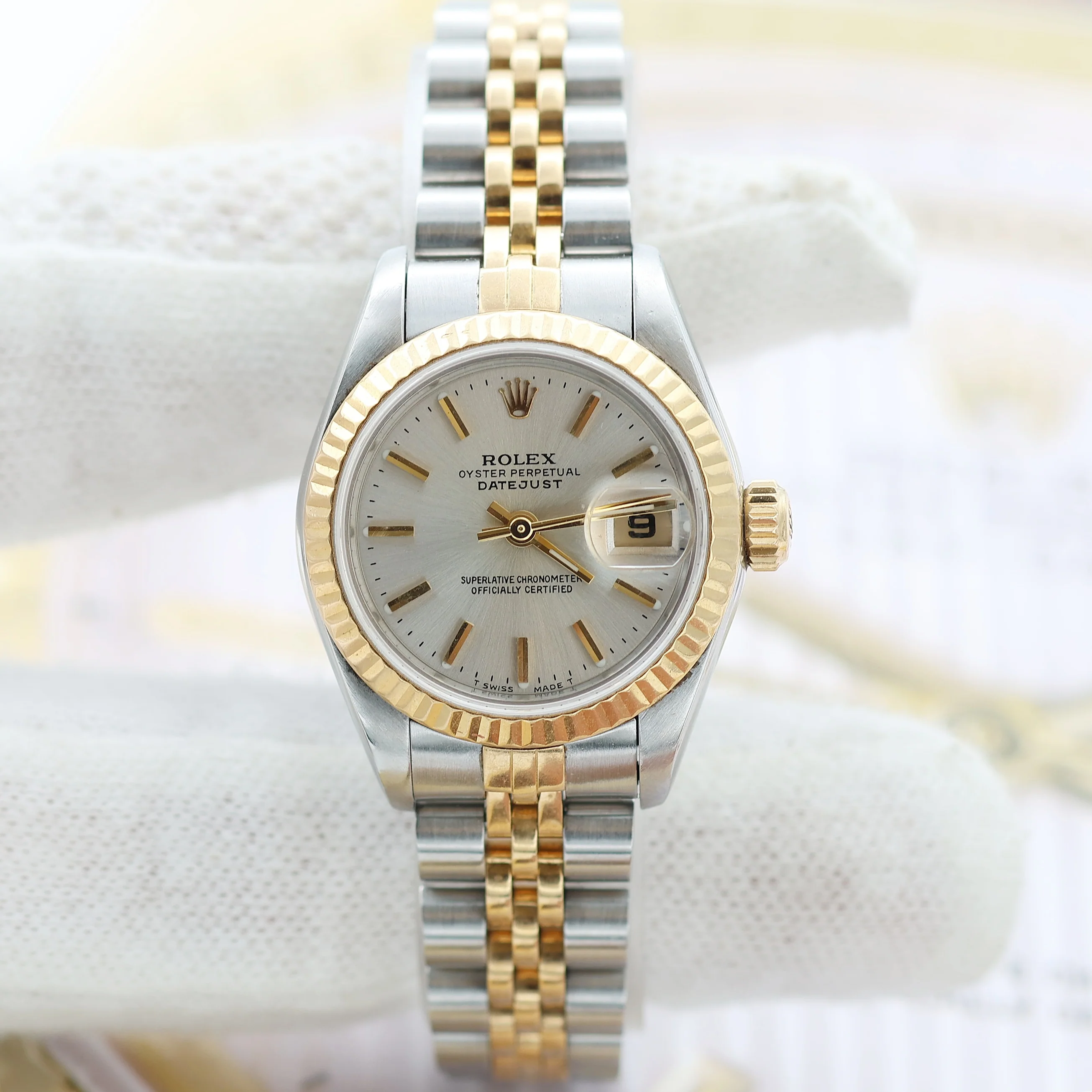 Rolex Datejust Lady ref. 69173 Steel/Gold - Jubilee Bracelet - Silver Dial with Golden Indexes - Full Set - Image 6
