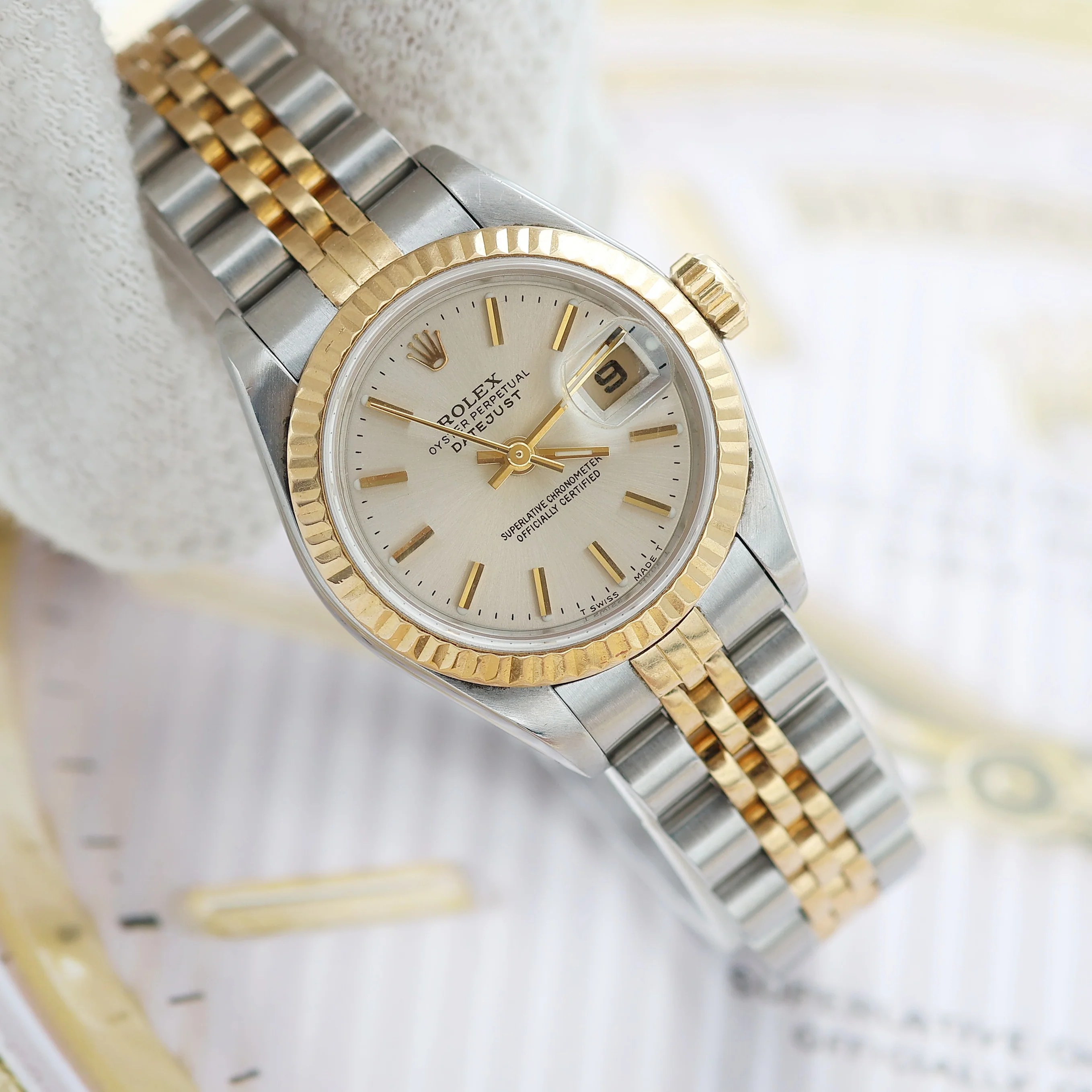 Rolex Datejust Lady ref. 69173 Steel/Gold - Jubilee Bracelet - Silver Dial with Golden Indexes - Full Set - Image 7