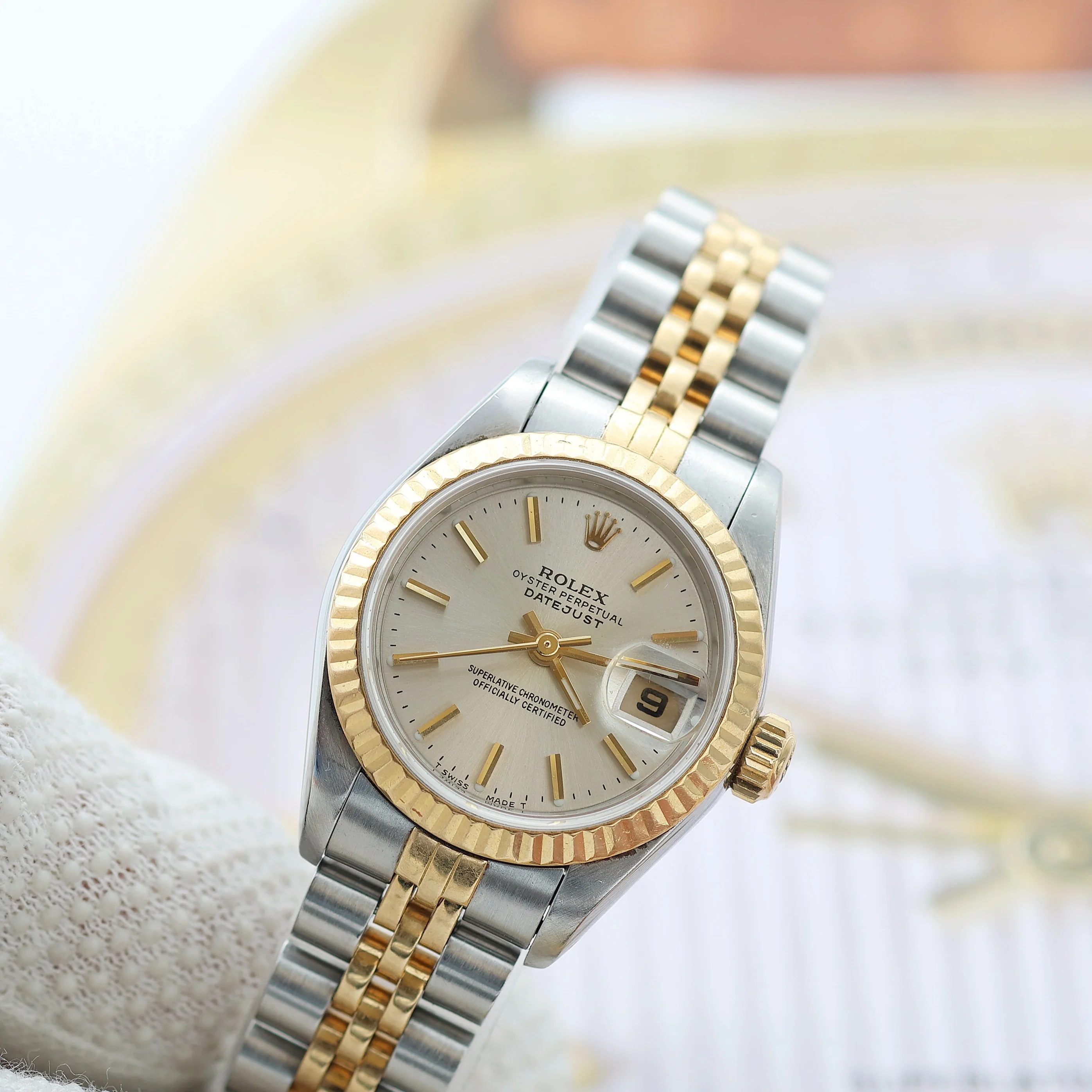 Rolex Datejust Lady ref. 69173 Steel/Gold - Jubilee Bracelet - Silver Dial with Golden Indexes - Full Set - Image 8