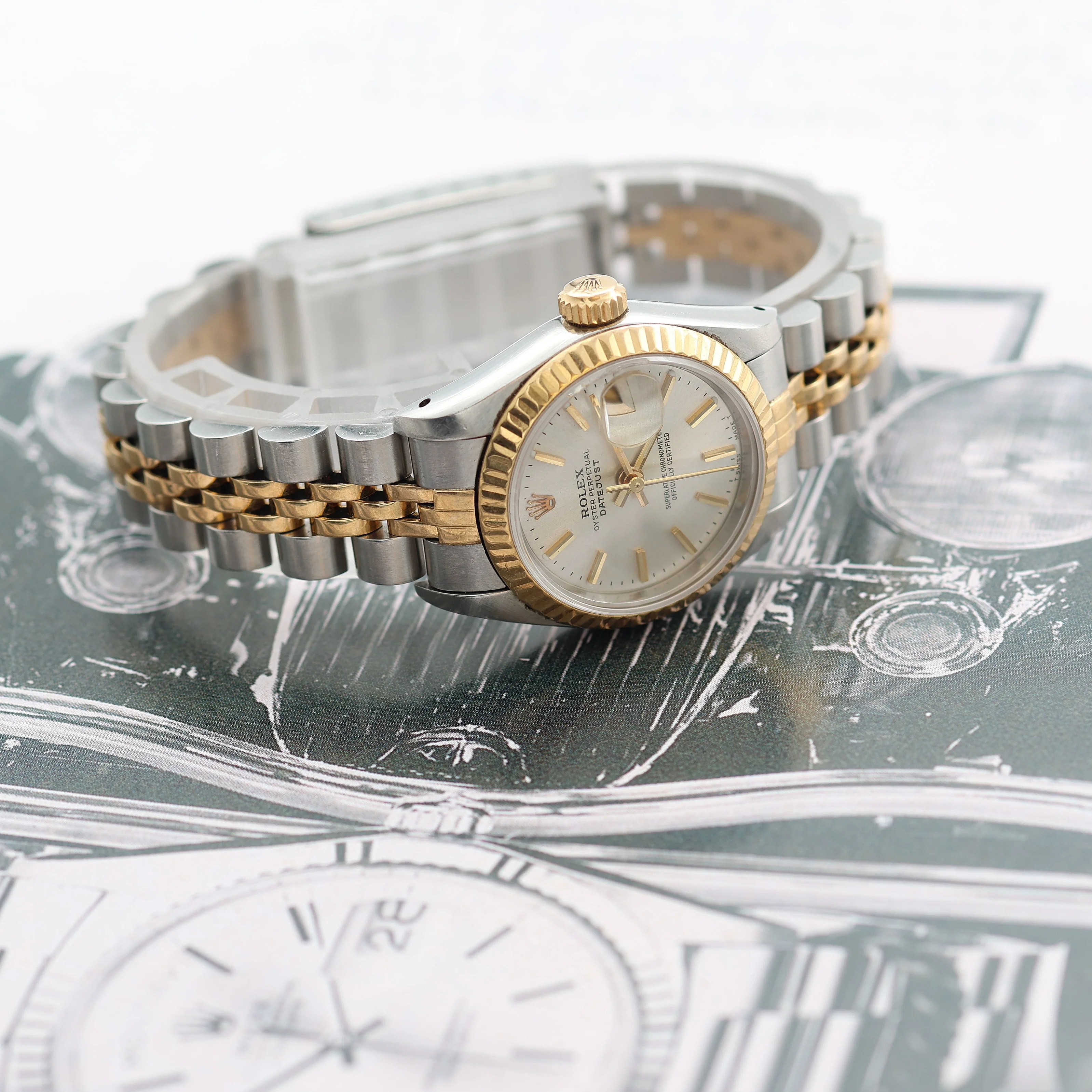 Rolex Datejust Lady ref. 69173 Steel/Gold - Jubilee Bracelet - Silver Dial with Golden Indexes - Full Set - Image 9