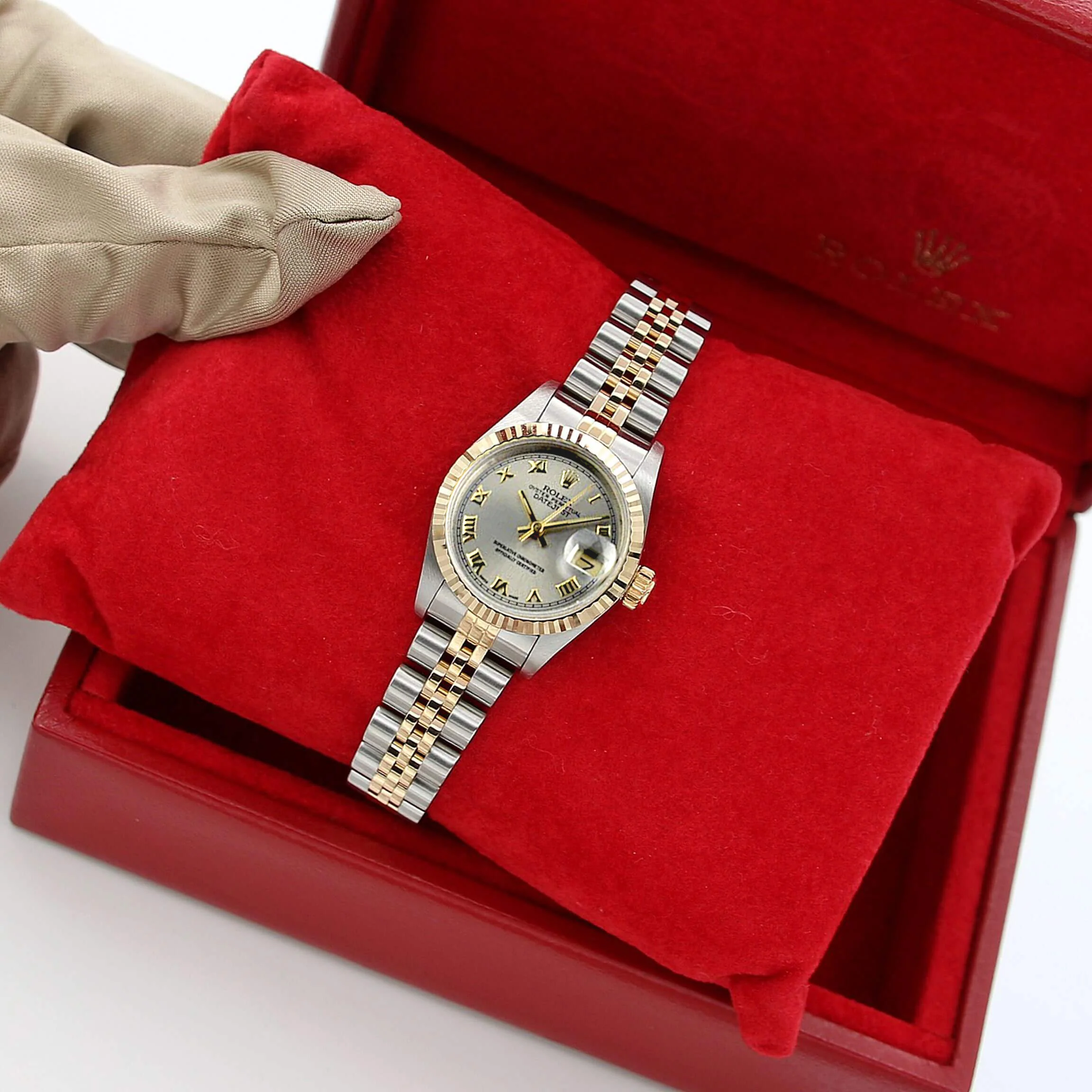 Rolex Datejust Lady ref. 69173 Steel/Gold - Jubilee Bracelet - Silver Roman Dial - Full Set - Image 2