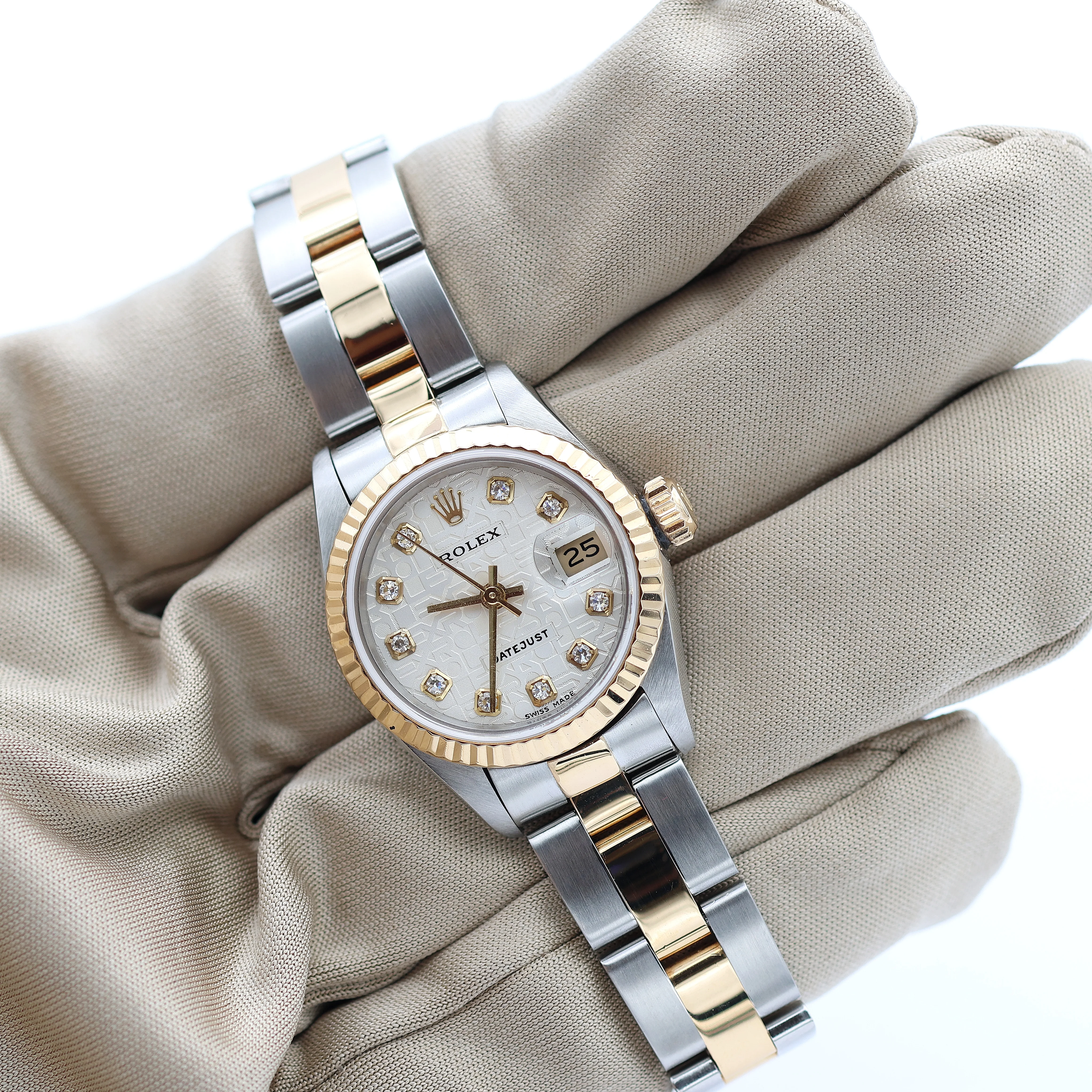 Rolex Datejust Lady ref. 69173 Steel/Gold - Millennnary Cream Diamonds Dial - Oyster Bracelet - Image 3