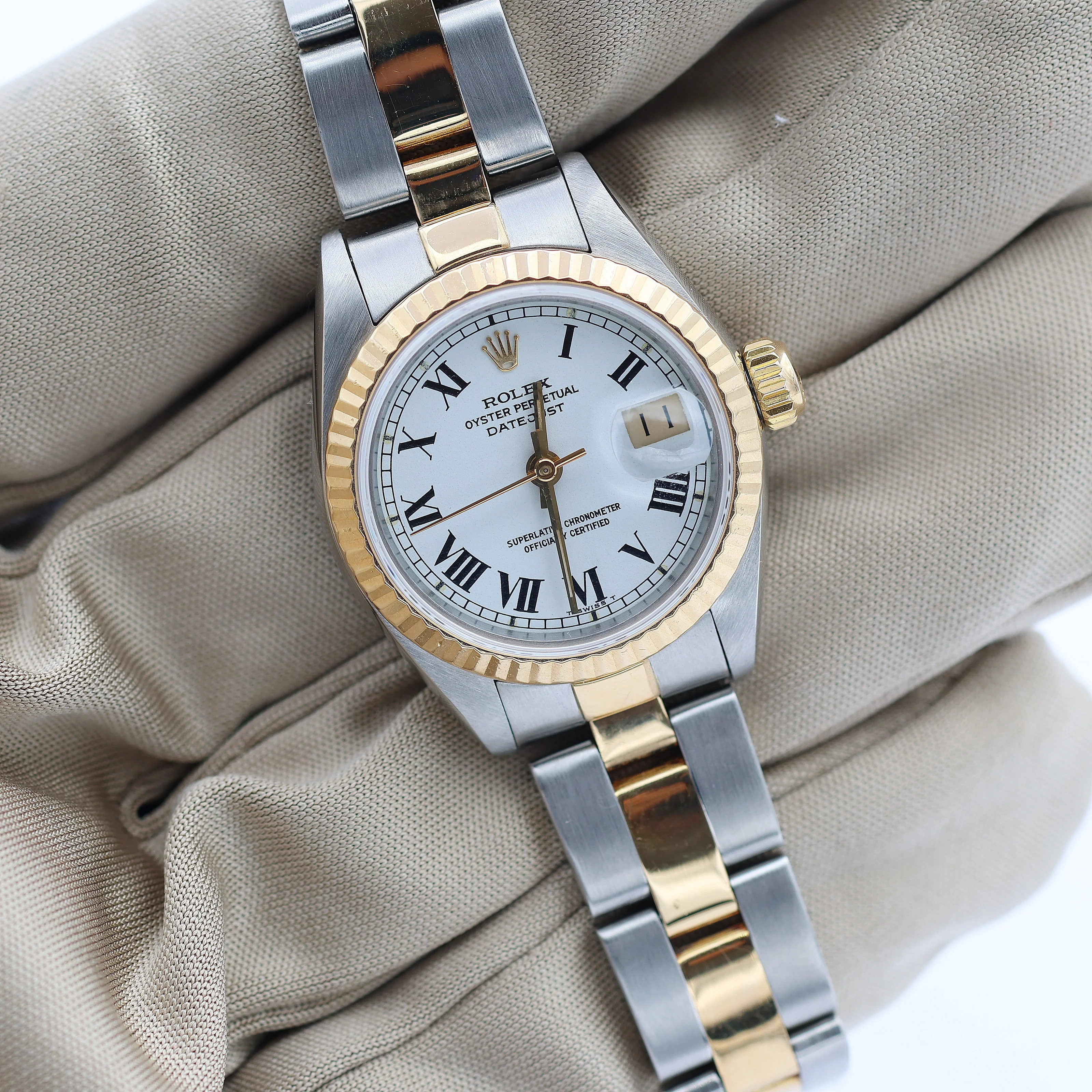 Rolex Datejust Lady ref. 69173 Steel/Gold - Oyster Bracelet - Buckley White Dial - Image 3