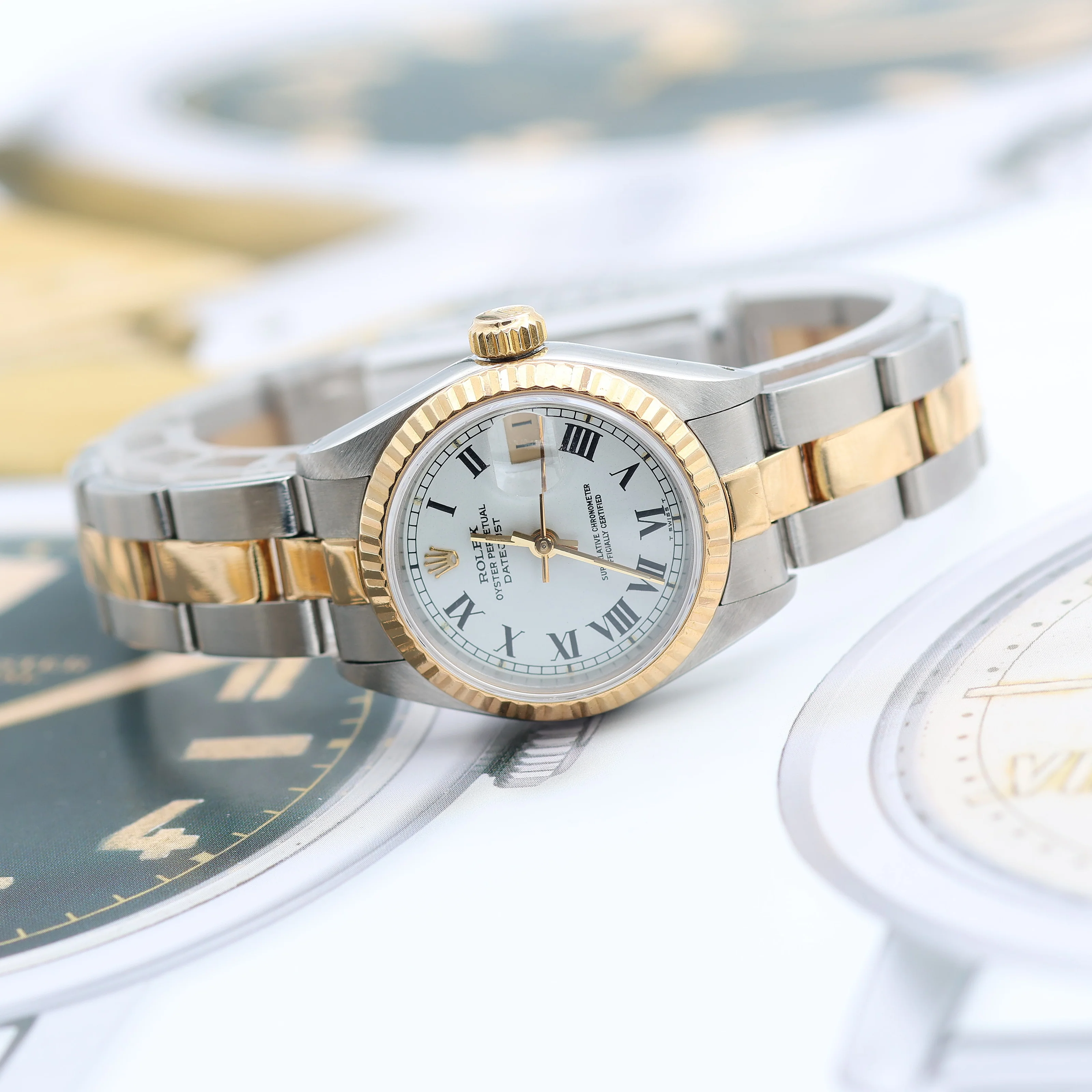 Rolex Datejust Lady ref. 69173 Steel/Gold - Oyster Bracelet - Buckley White Dial - Image 4