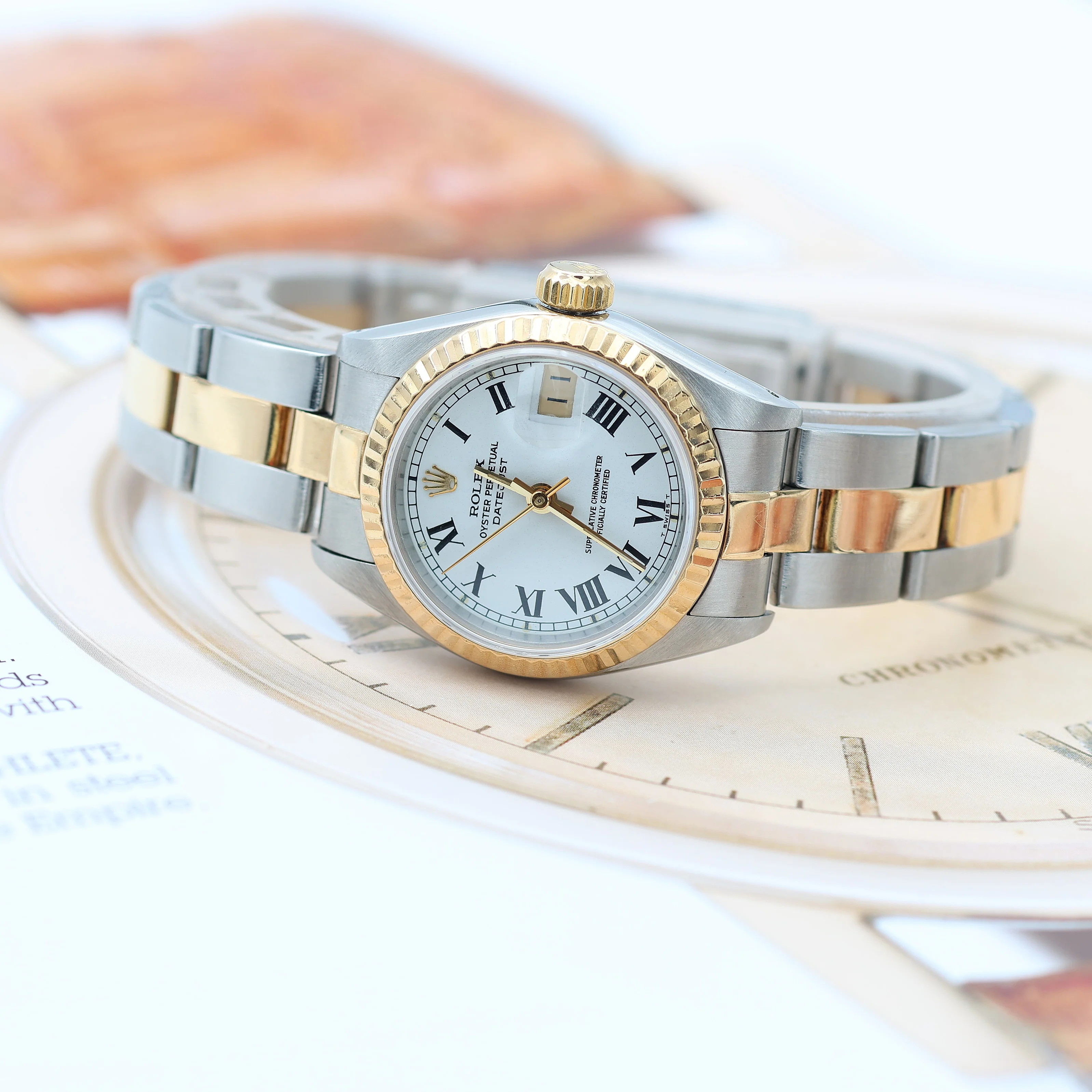 Rolex Datejust Lady ref. 69173 Steel/Gold - Oyster Bracelet - Buckley White Dial - Image 5