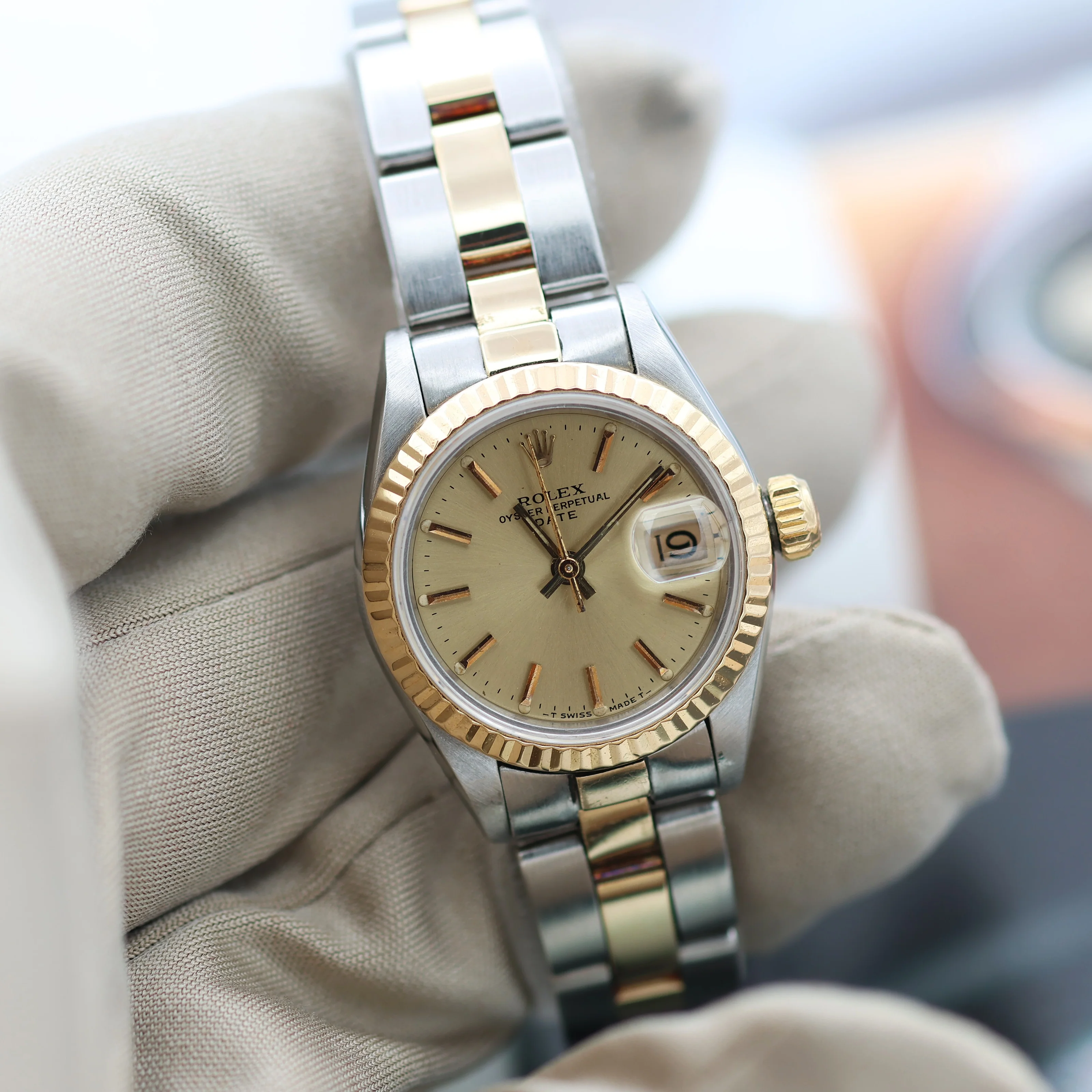 ON SALE: Rolex Datejust Lady ref. 69173 Steel/Gold - Oyster Bracelet - Champagne Dial - Image 7