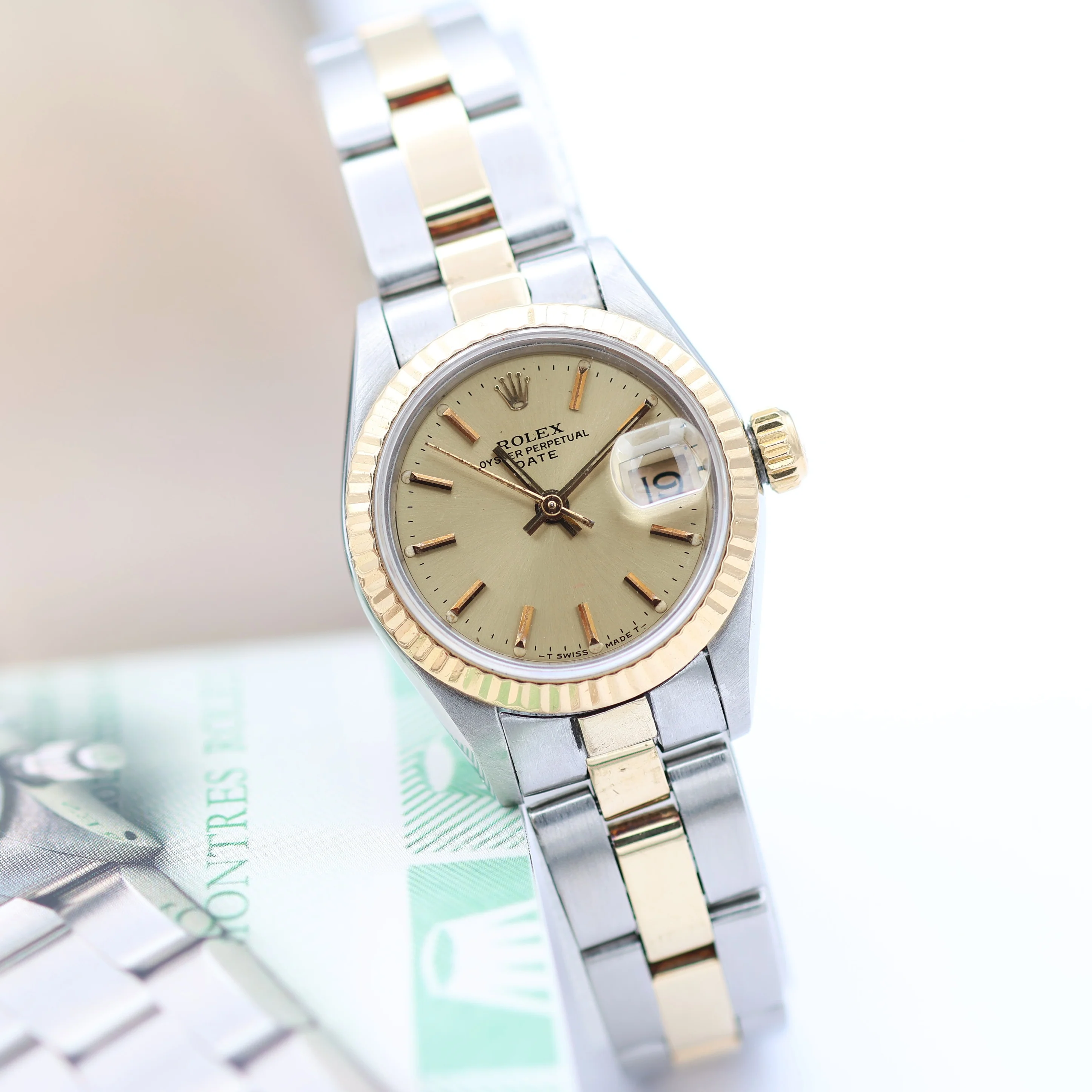 ON SALE: Rolex Datejust Lady ref. 69173 Steel/Gold - Oyster Bracelet - Champagne Dial - Image 8