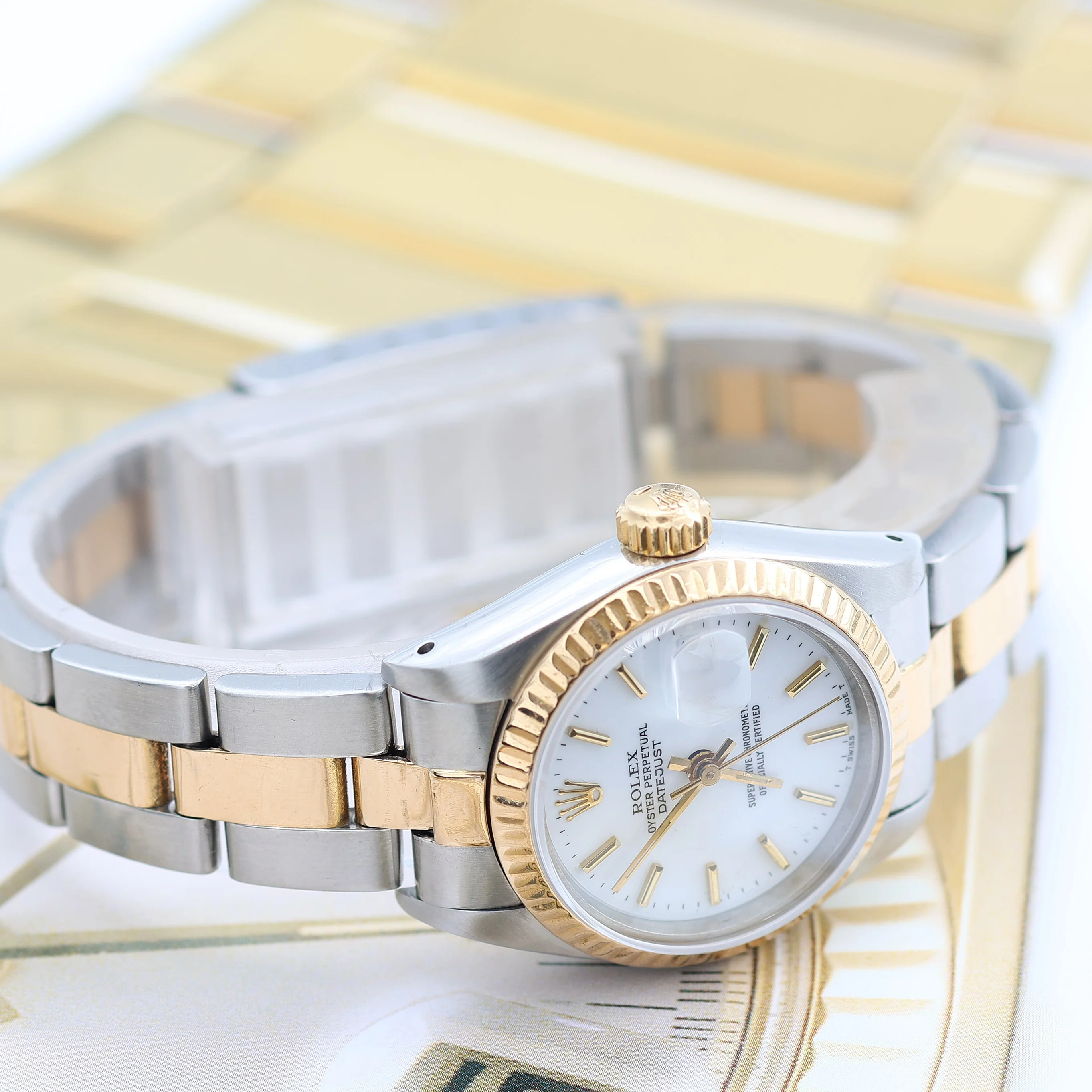 Rolex Datejust Lady ref. 69173 Steel/Gold - Oyster Bracelet - White Dial - Image 6