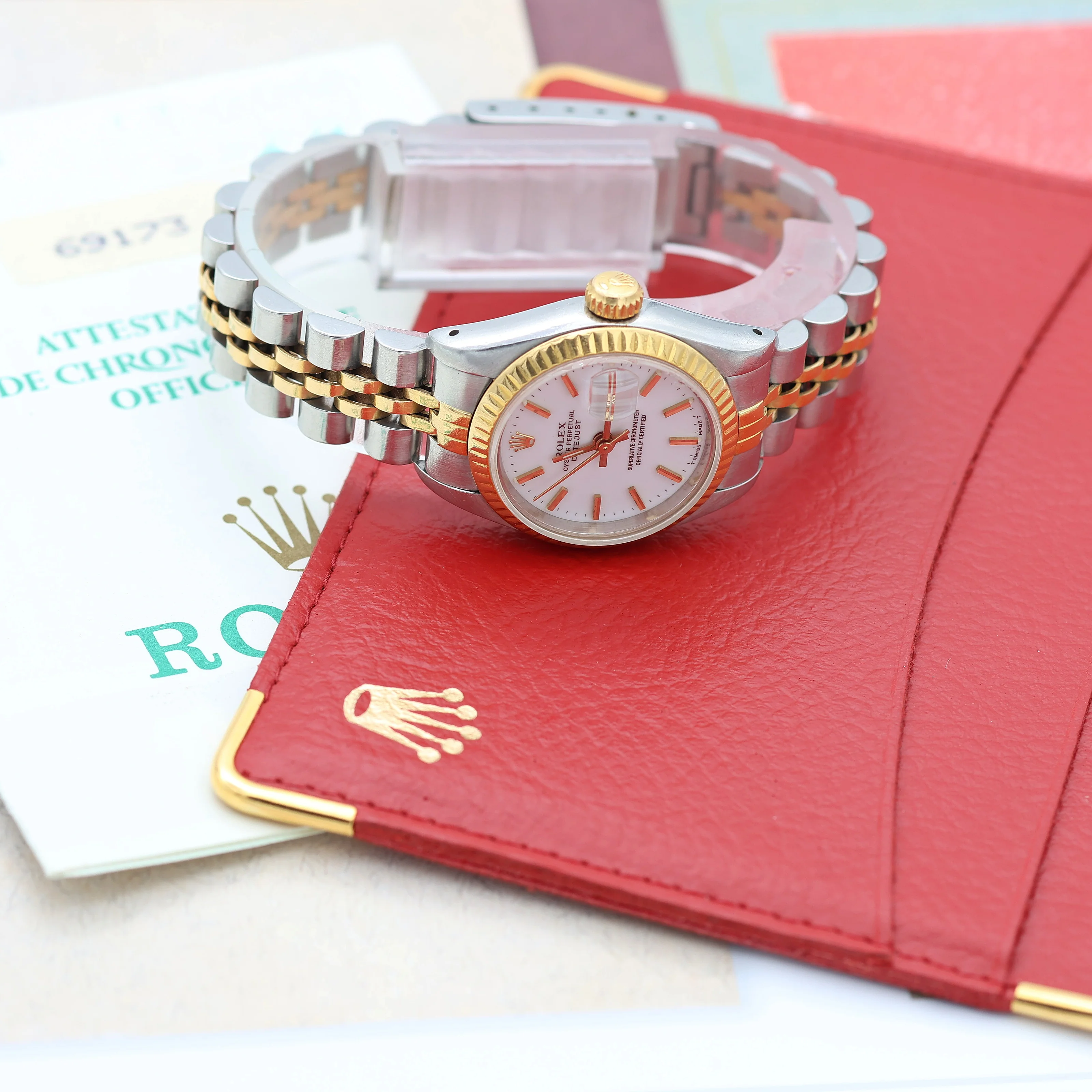 Rolex Datejust Lady ref. 69173 Steel/Gold - White Dial - Full Set - Image 3