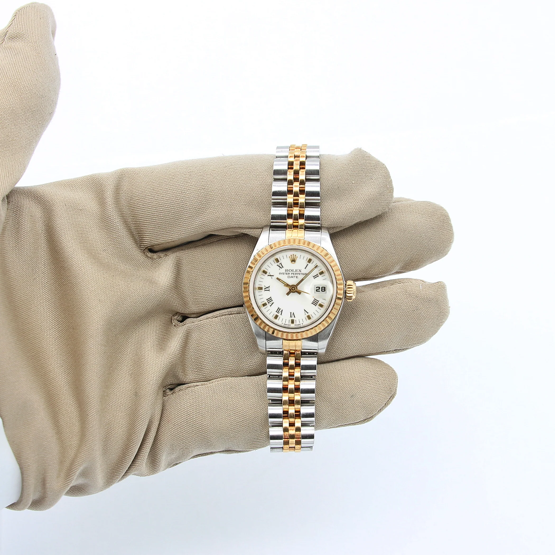 Rolex Datejust Lady ref. 69173 Steel/Gold - White Roman Dial - Full Set - Image 4