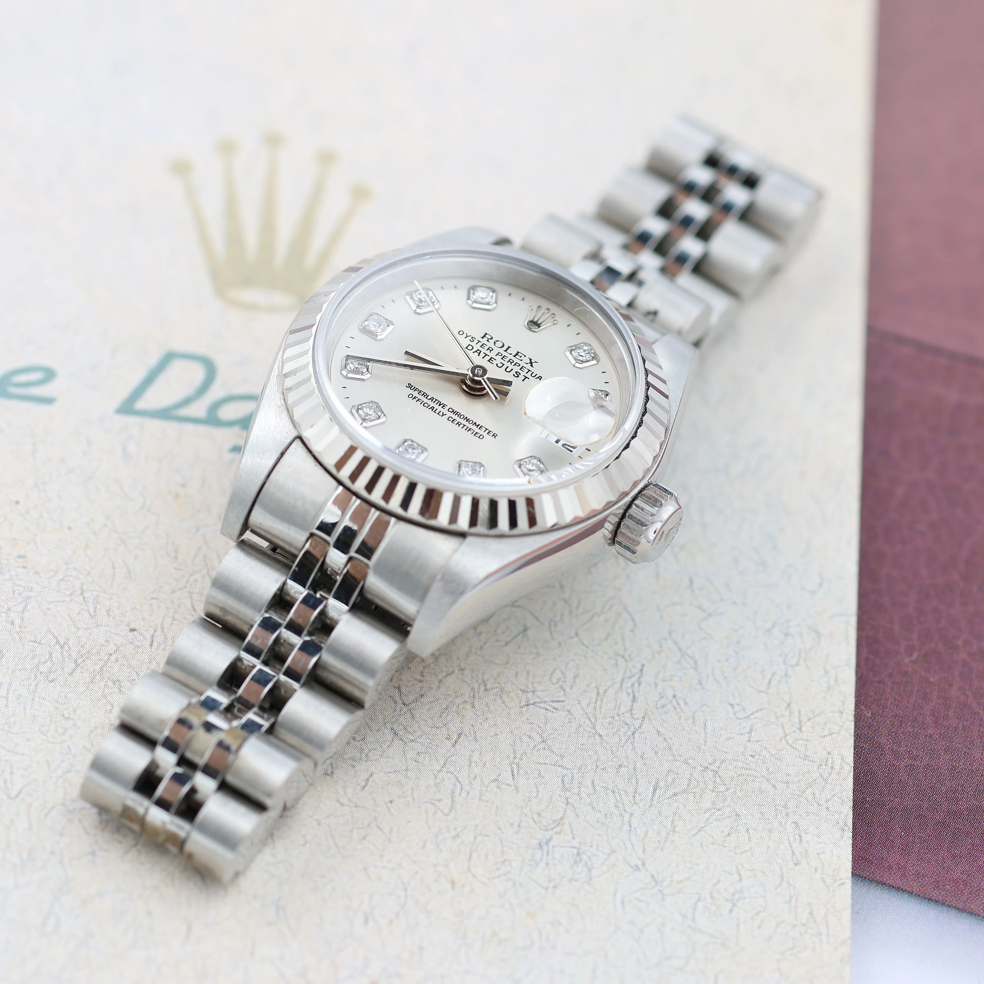 Rolex Lady-Datejust ref. 69174G - Diamonds Dial Jubilee bracelet - Full Set - Image 5