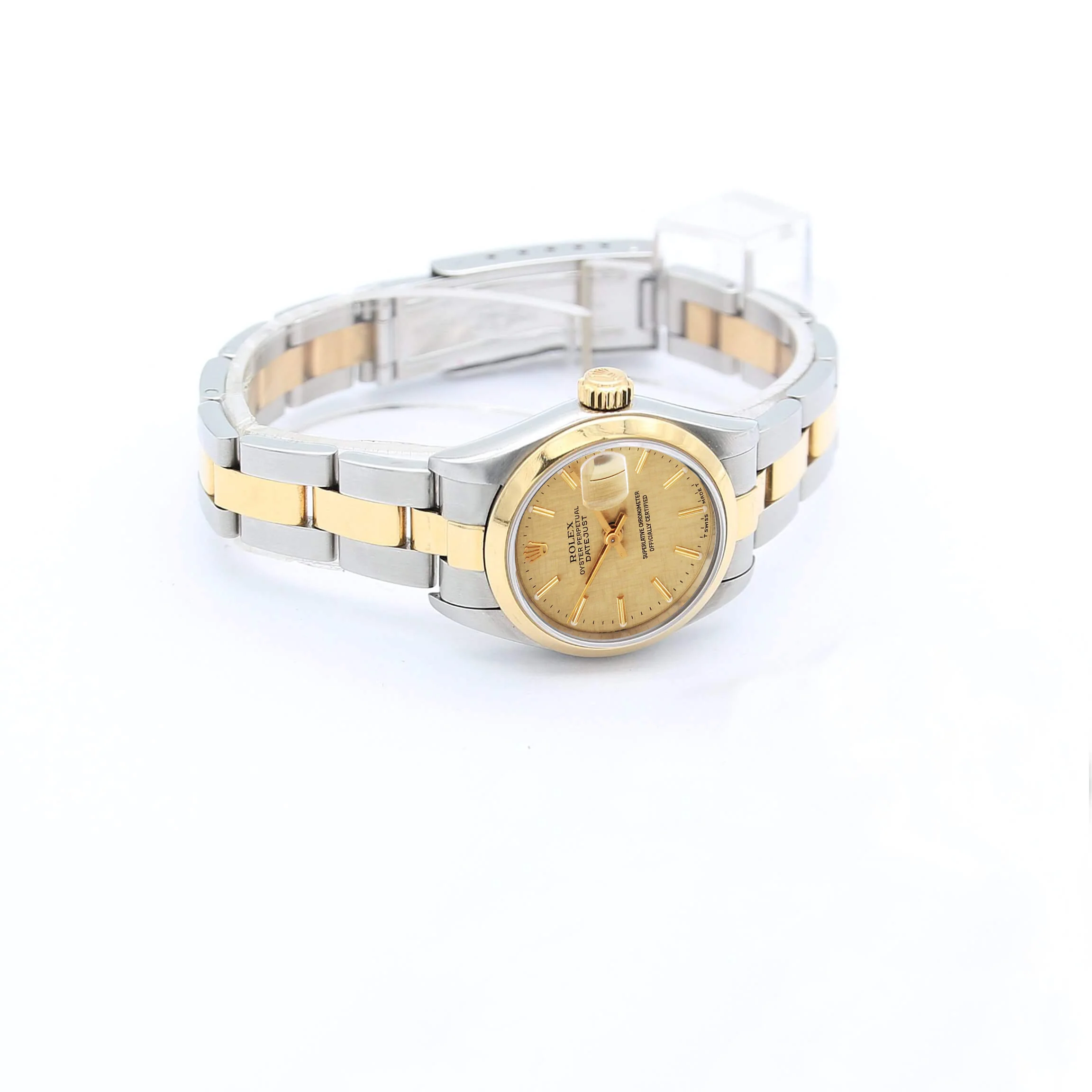 Rolex Datejust Lady ref. 79163 Steel/Gold - Oyster Bracelet - Champagne Linen Dial - Full Set - Image 2
