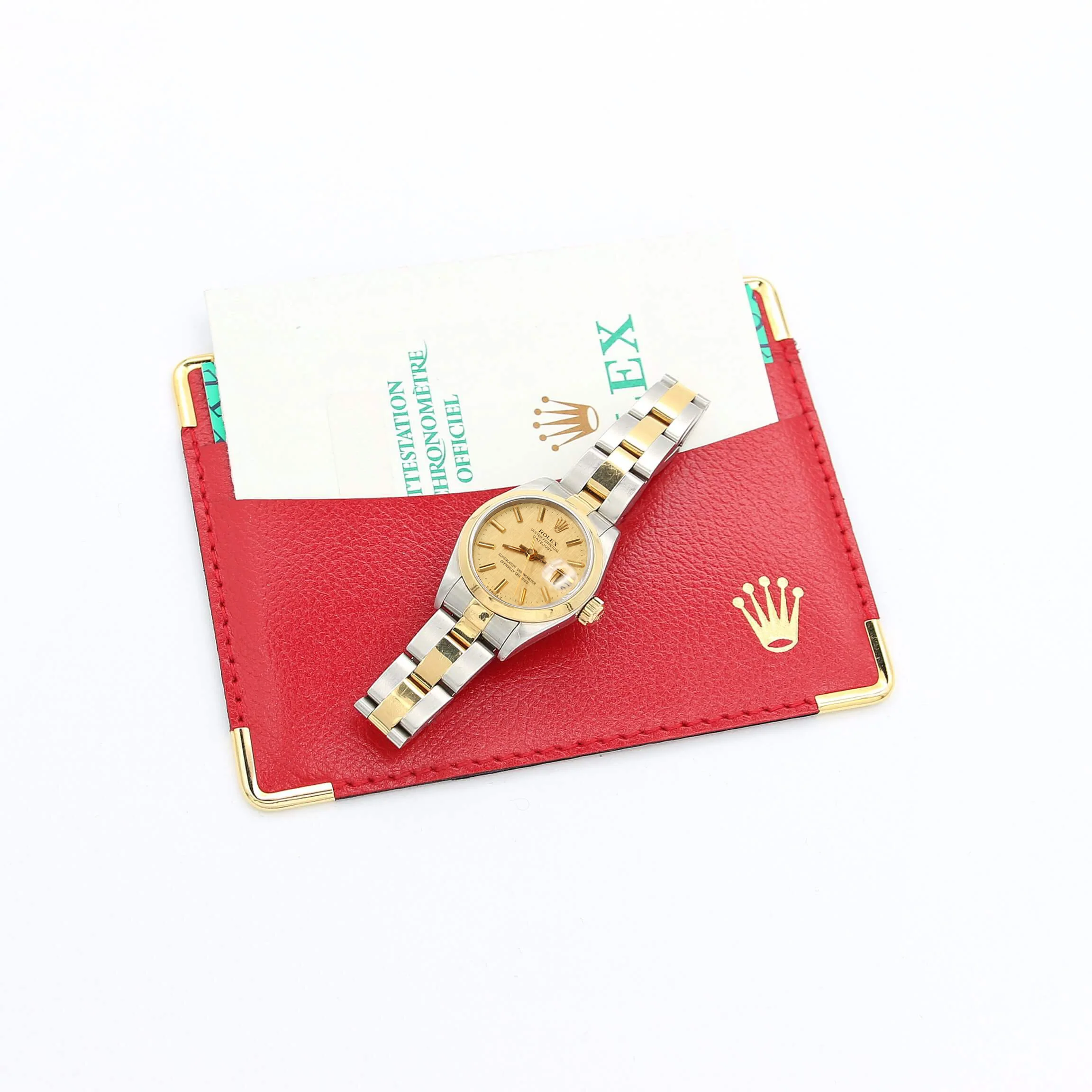 Rolex Datejust Lady ref. 79163 Steel/Gold - Oyster Bracelet - Champagne Linen Dial - Full Set - Image 3