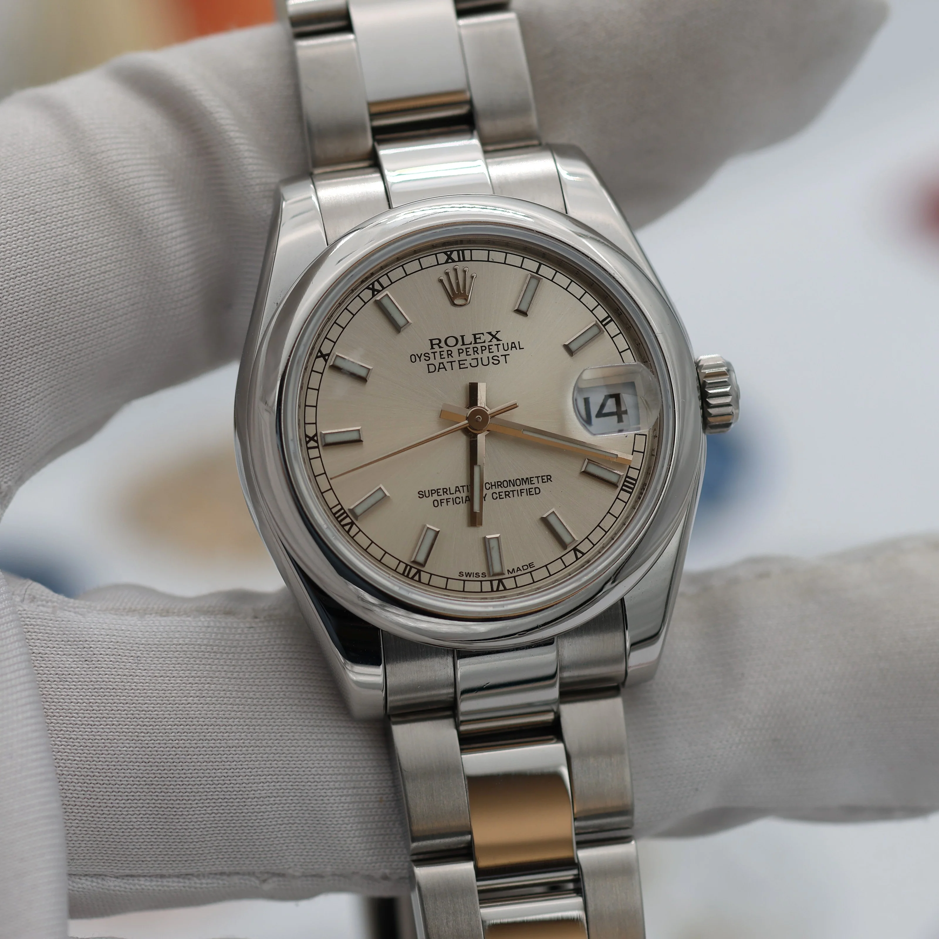Rolex Datejust Mid-size ref. 178240 - Silver Dial - Full Set - Image 4
