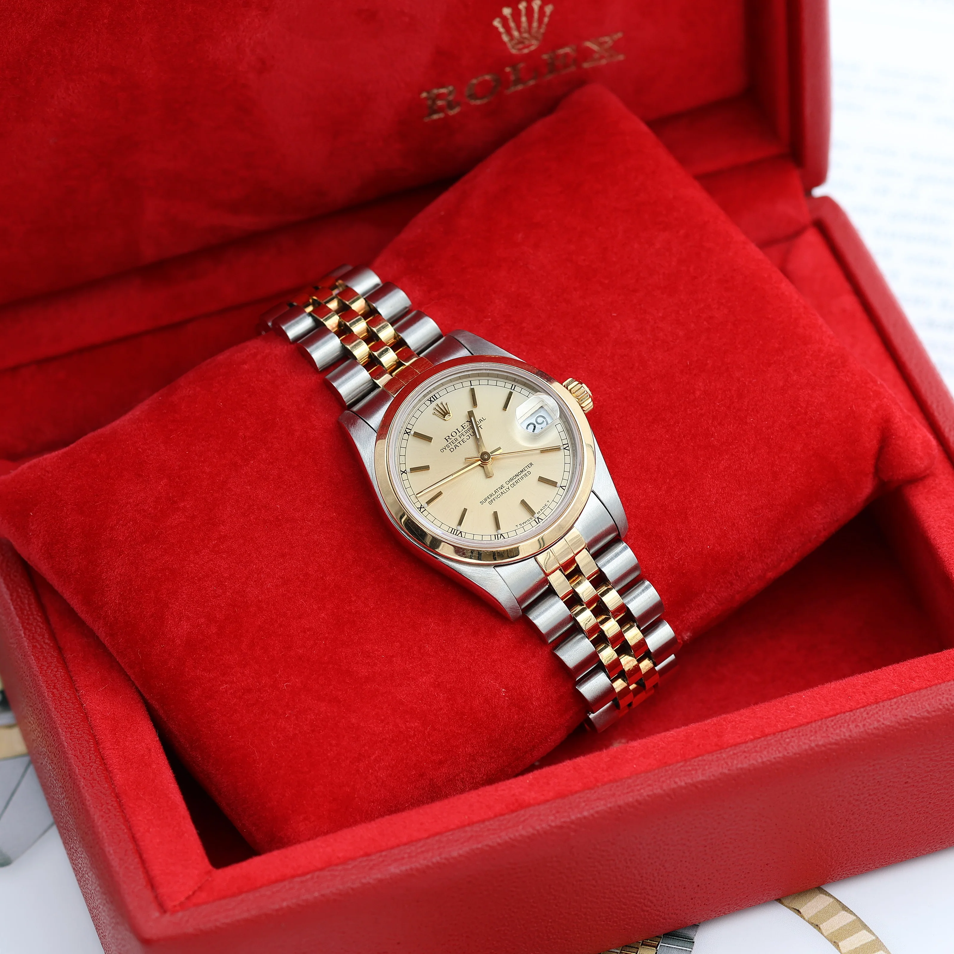 Rolex Datejust Midsize ref. 68243 Champagne Circle Dial - Full Set - Image 4