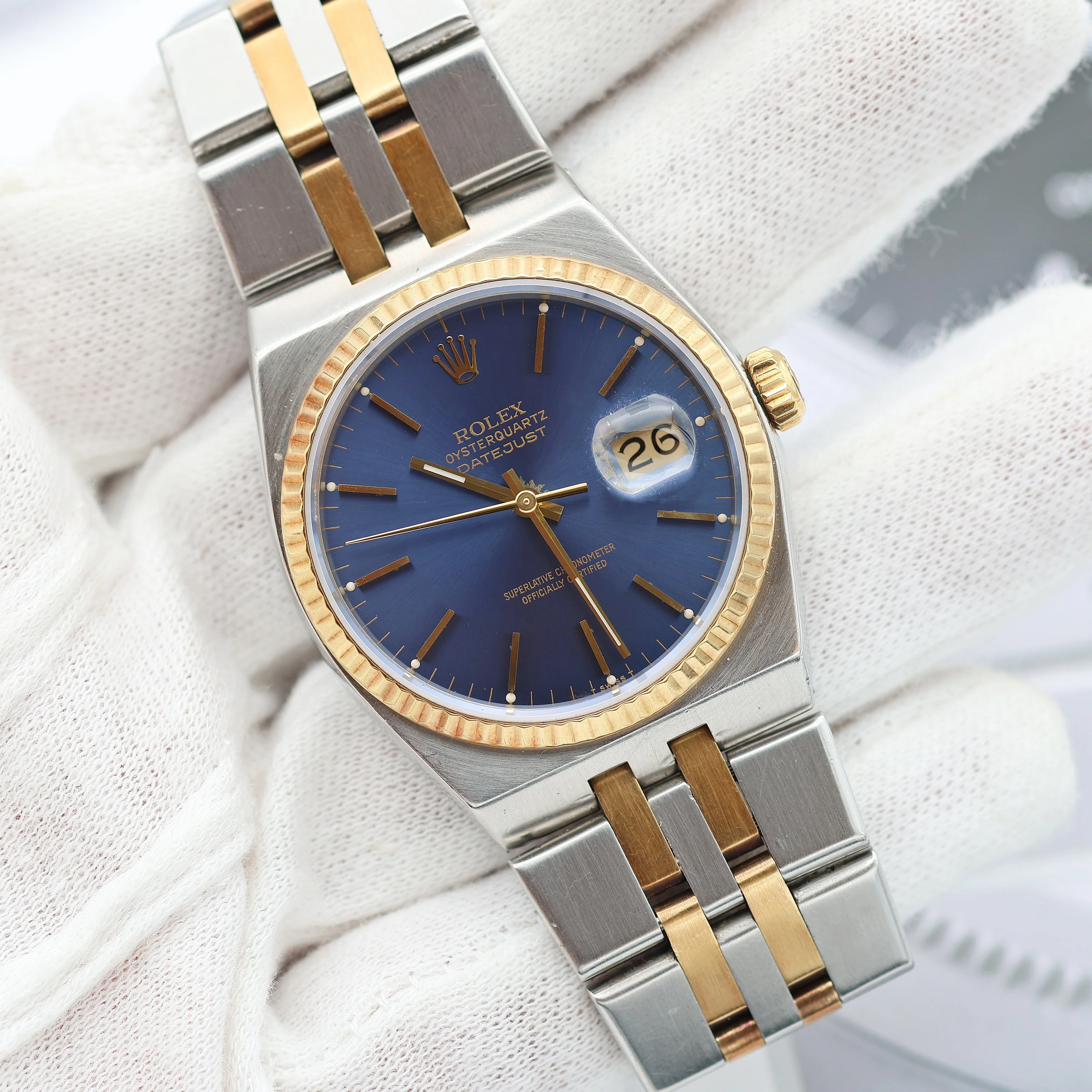 Rolex Datejust Oyster-Quartz ref. 17013 Blue Dial - Image 2