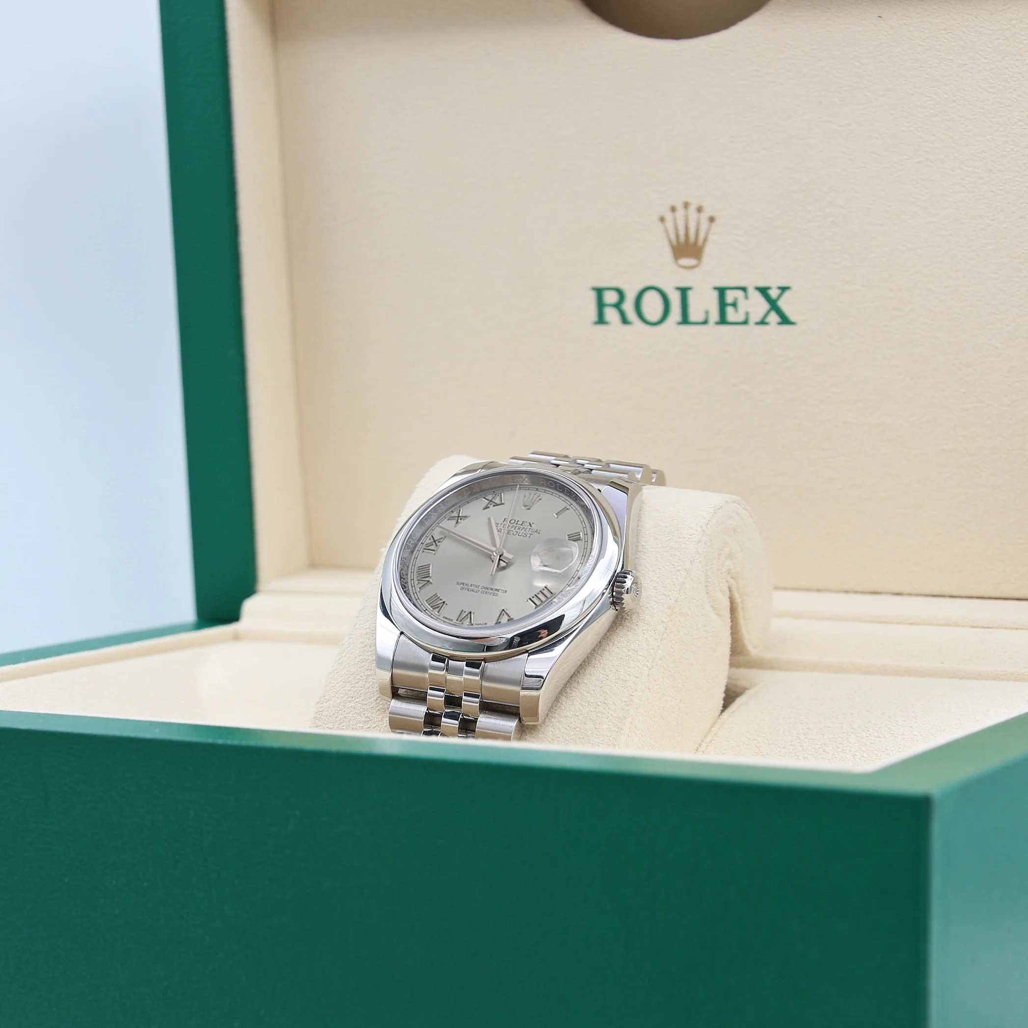 Rolex Datejust ref. 116200 SIlver Roman Dial - Jubilee Bracelet - Full Set - Image 2