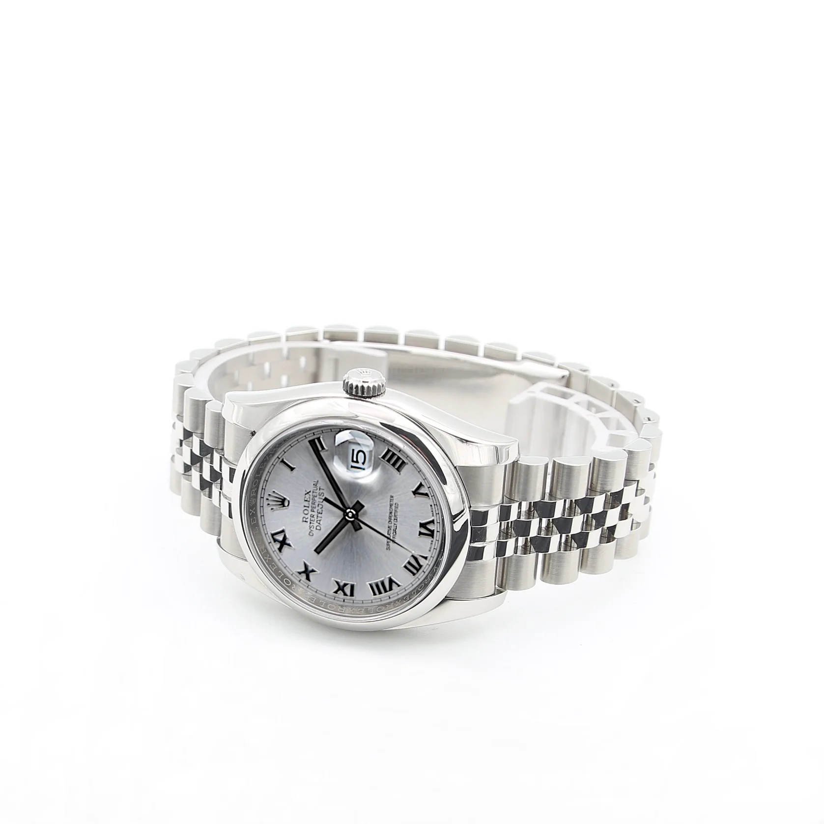 Rolex Datejust ref. 116200 SIlver Roman Dial - Jubilee Bracelet - Full Set - Image 3