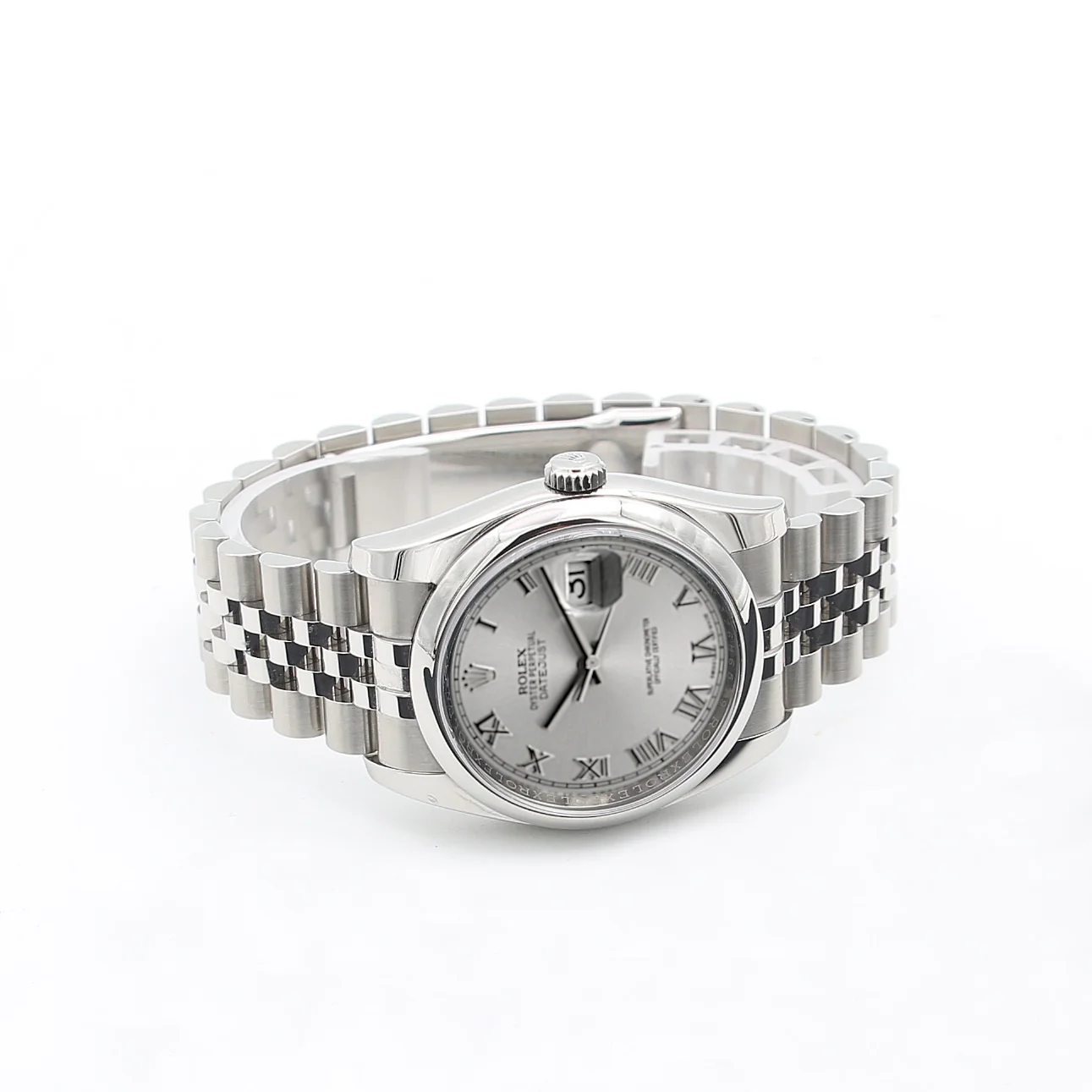 Rolex Datejust ref. 116200 SIlver Roman Dial - Jubilee Bracelet - Full Set - Image 4