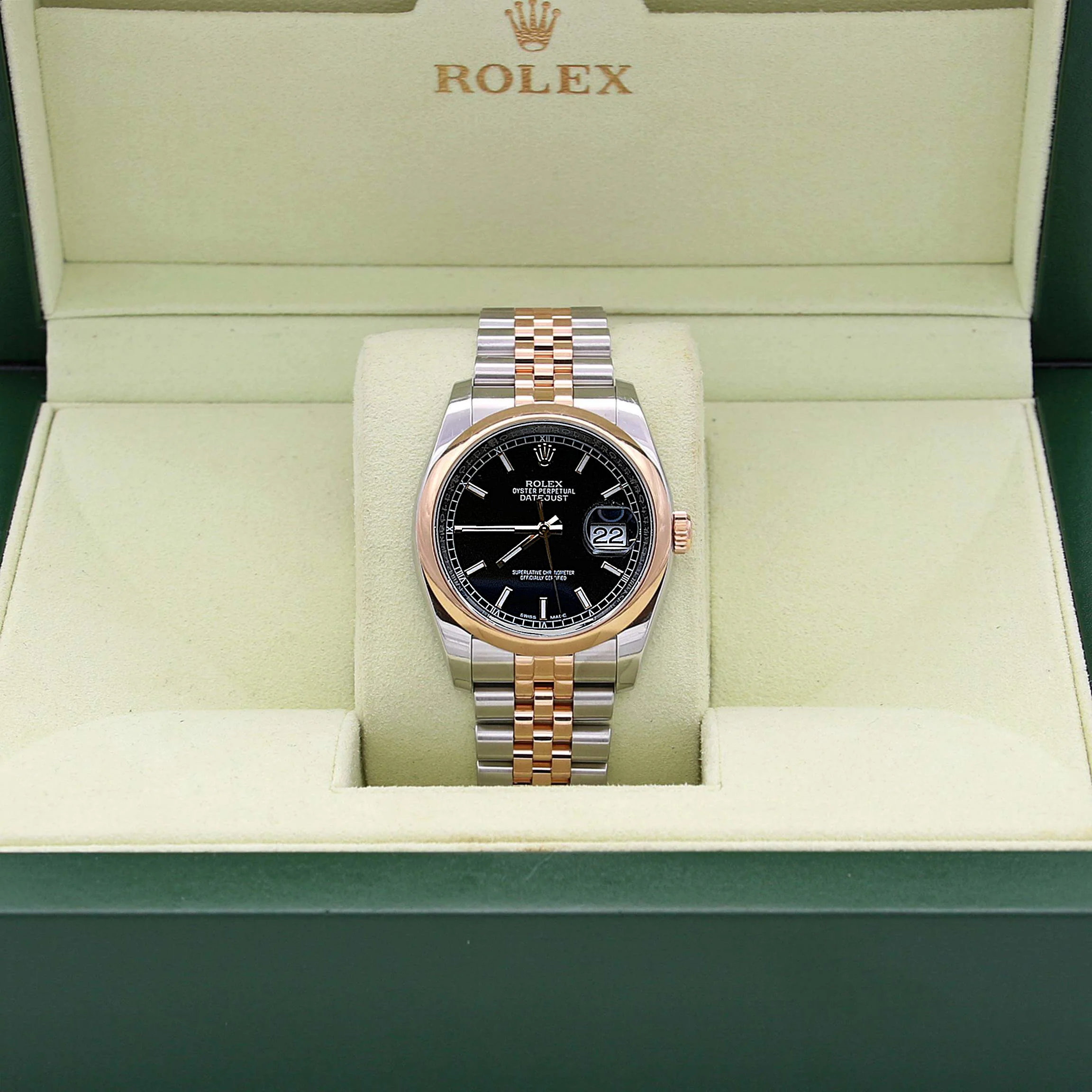 Rolex Datejust ref. 116201 Black Dial Jubilee bracelet - Full Set - Image 3