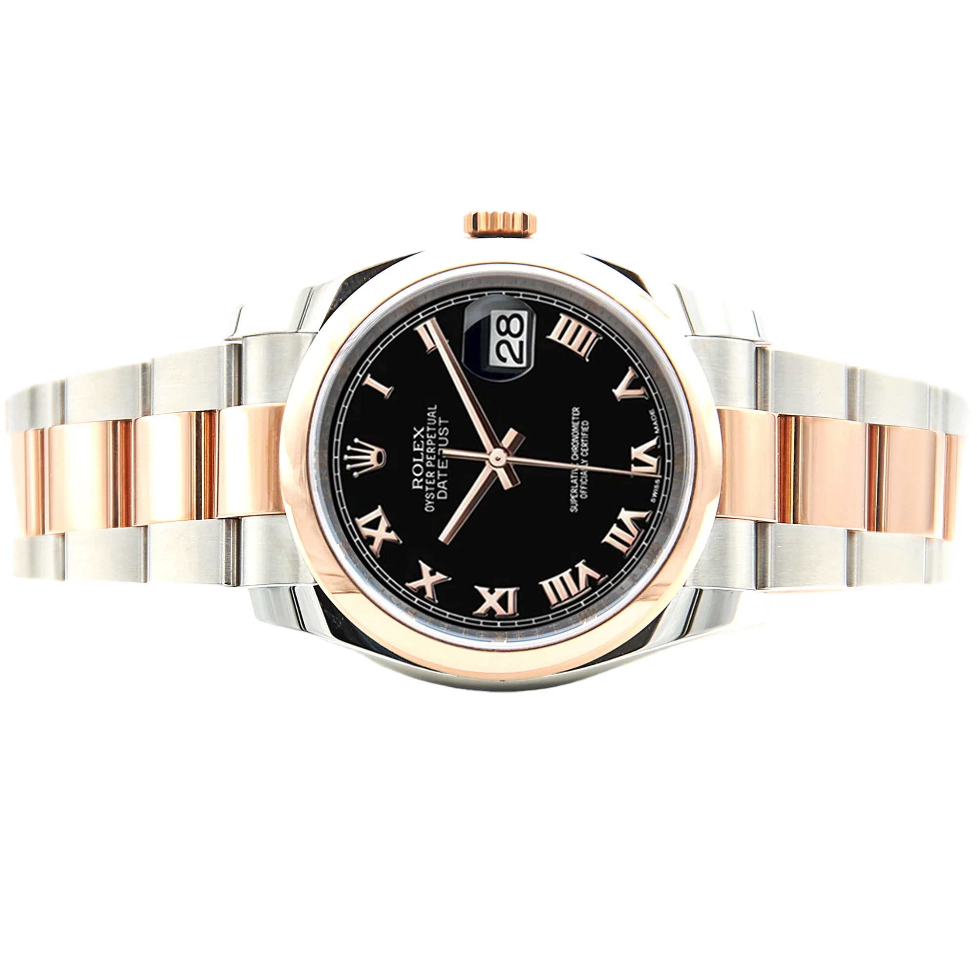 Rolex Datejust ref. 116201 Black Roman Dial Oyster bracelet - Full Set - Image 5