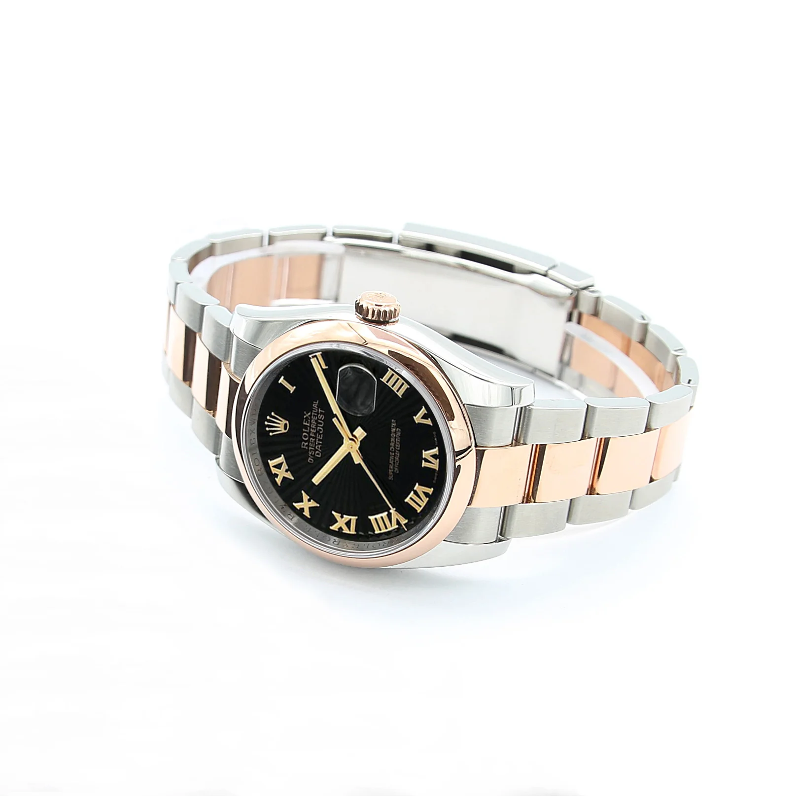 Rolex Datejust ref. 116201 Black Roman Dial Oyster bracelet - Full Set - Image 7