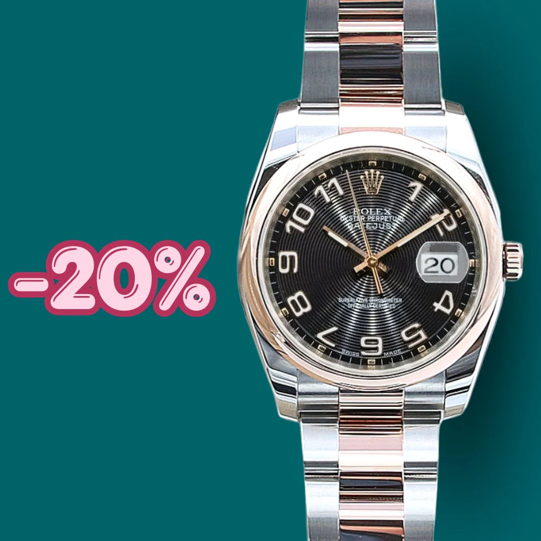 ON SALE: Rolex Datejust ref. 116201 Concentric Black Dial Oyster bracelet