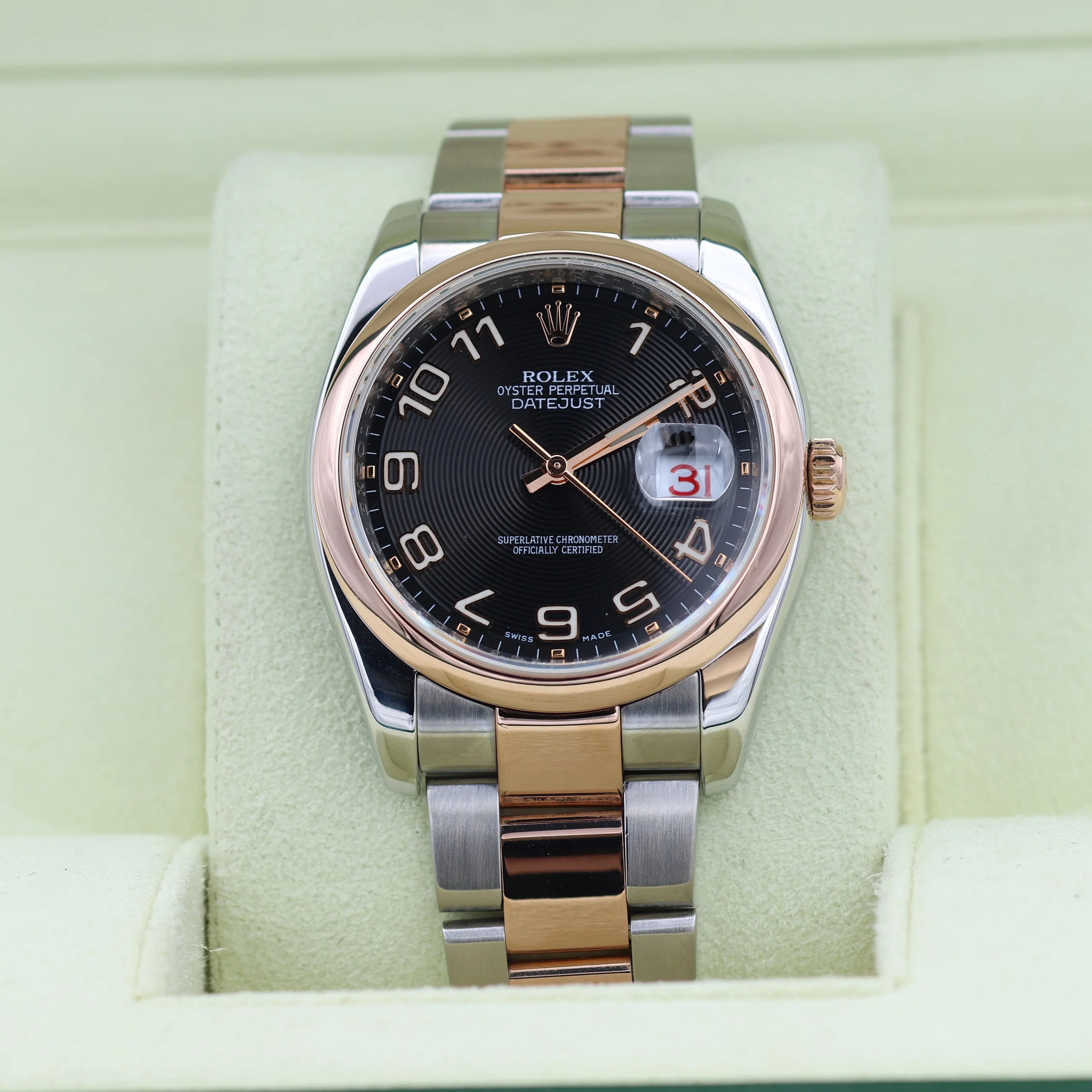 ON SALE: Rolex Datejust ref. 116201 Concentric Black Dial Oyster bracelet - Image 2